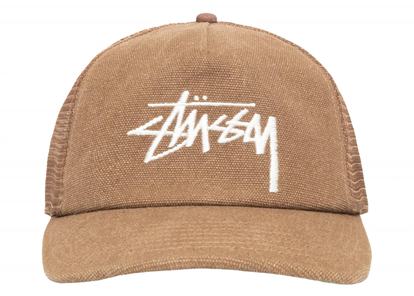Stussy Mid Depth Big Stock Mesh Snapback Brown - 2