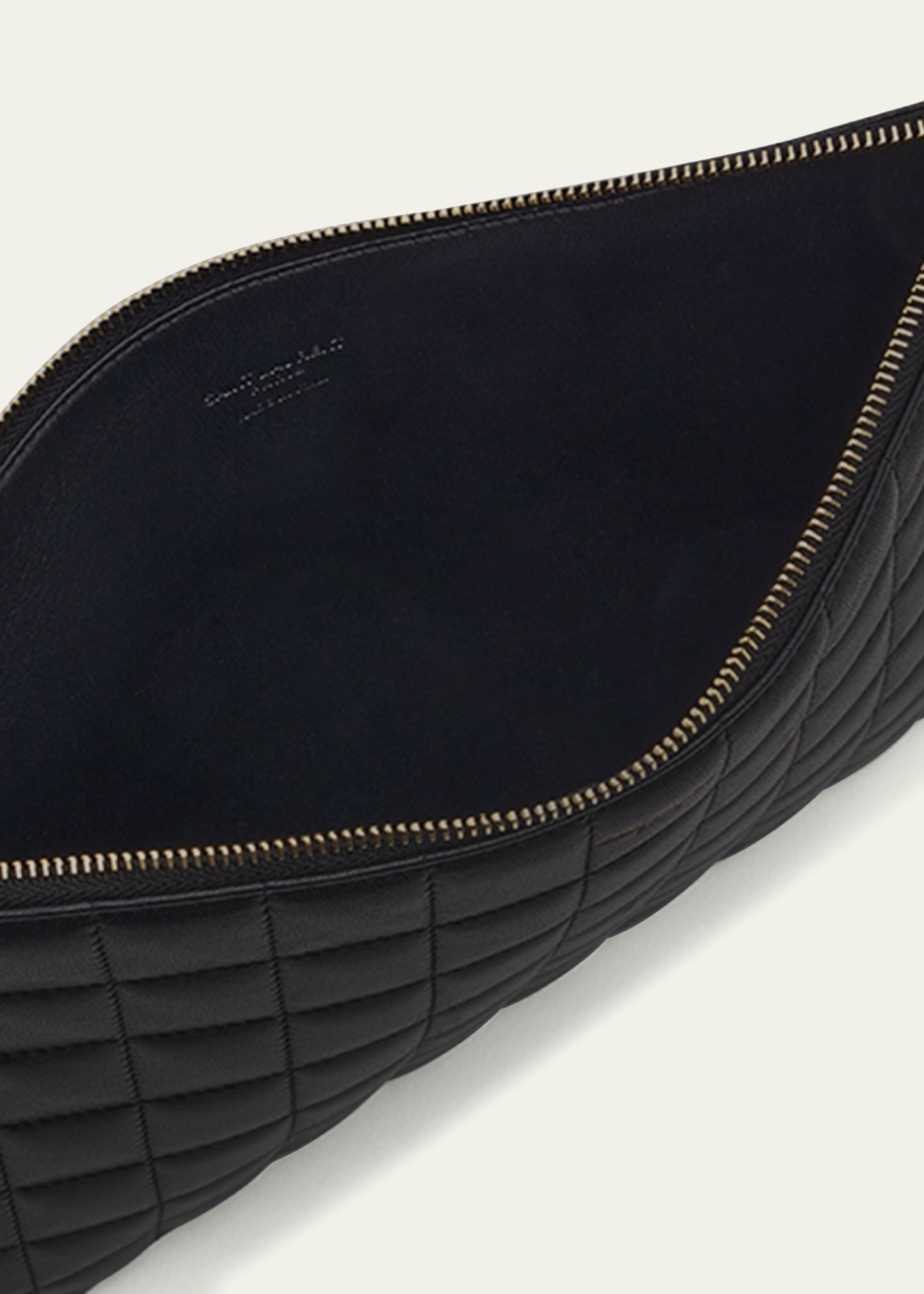 YSL Monogram Tablet Ziptop Pouch in Quilted Smooth Leather - 4