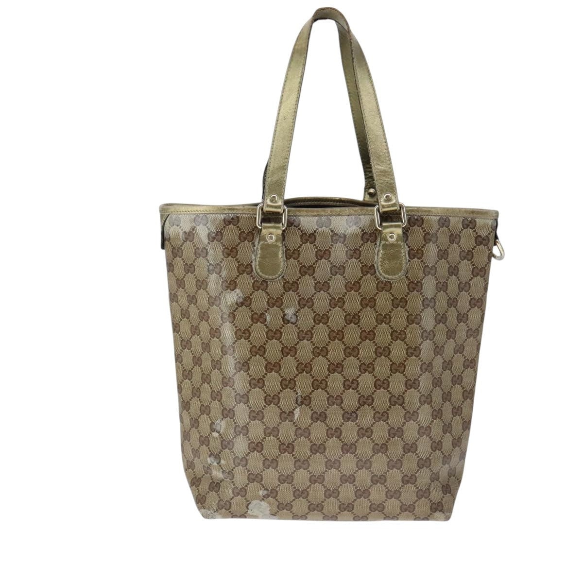GUCCI GG Crystal Tote Bag Coated Canvas Beige Gold - 2