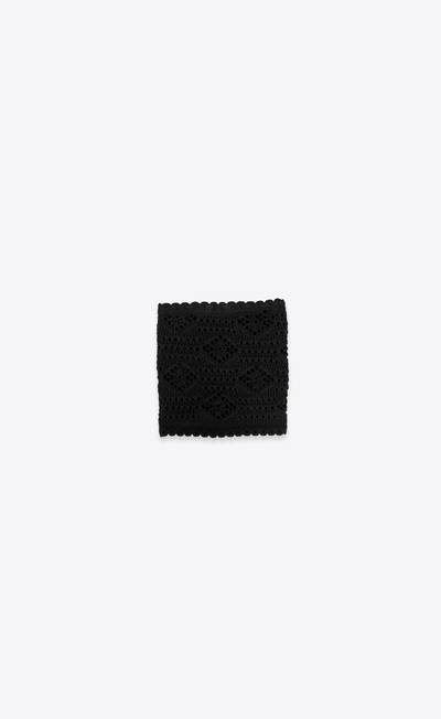 SAINT LAURENT low-waisted crochet shorts in wool outlook
