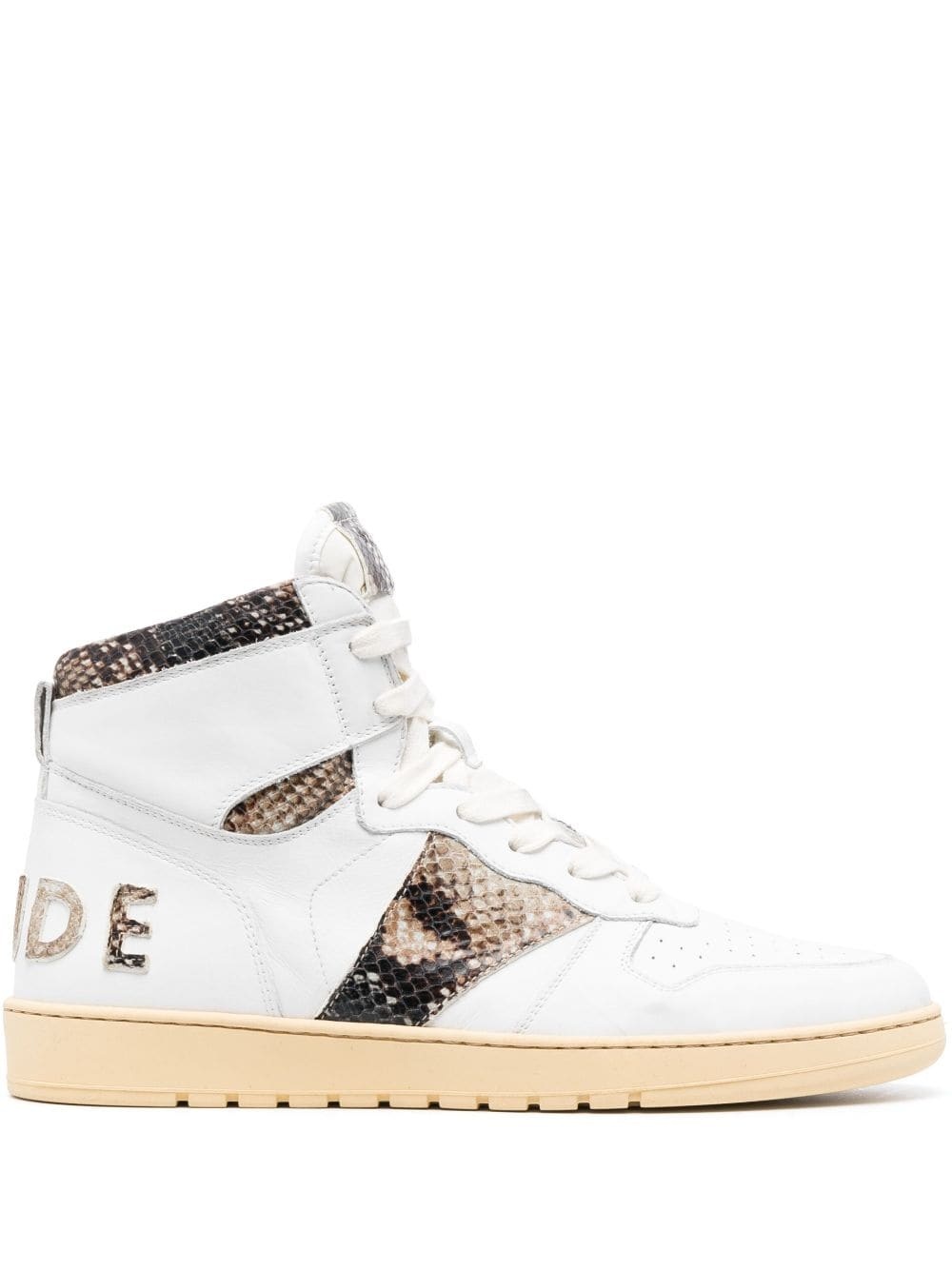 panelled high-top sneakers - 1