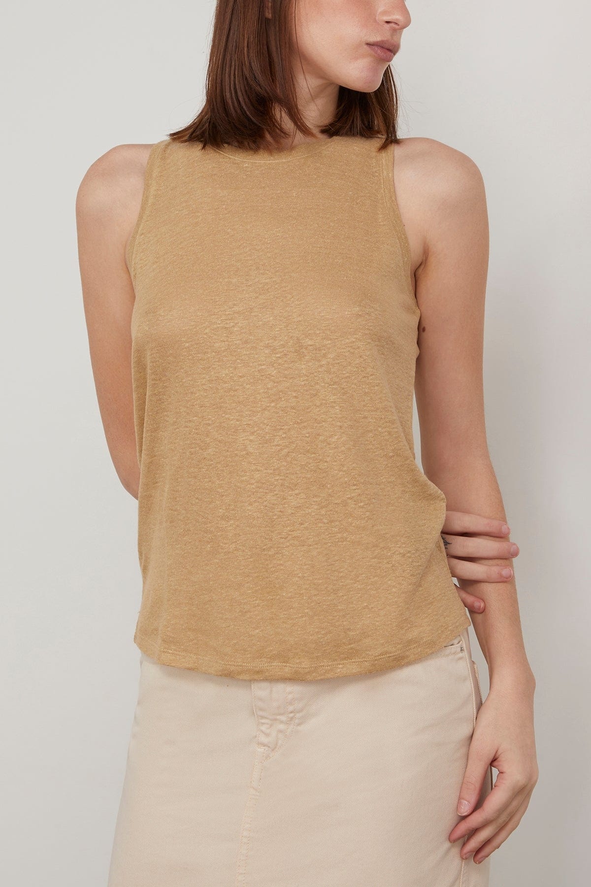 Natural Ease Sleeveless Top in Shimmering Gold - 3