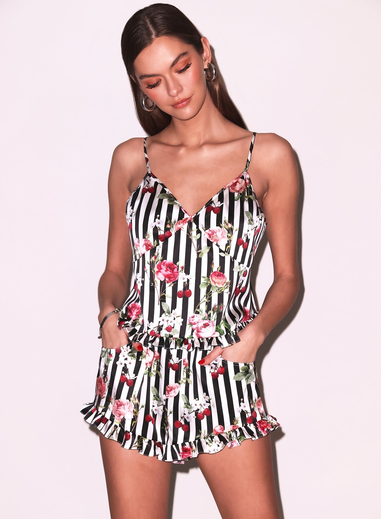 Cherry Rose Ruffle Short - 2
