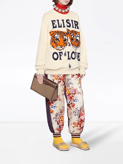 GUCCI tiger print sweatshirt outlook