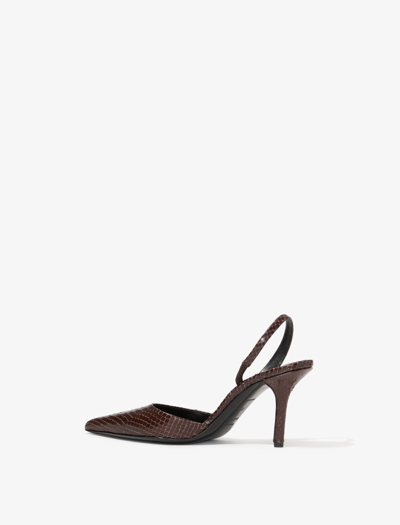 Proenza Schouler Slash Slingback Pumps in Embossed Python outlook