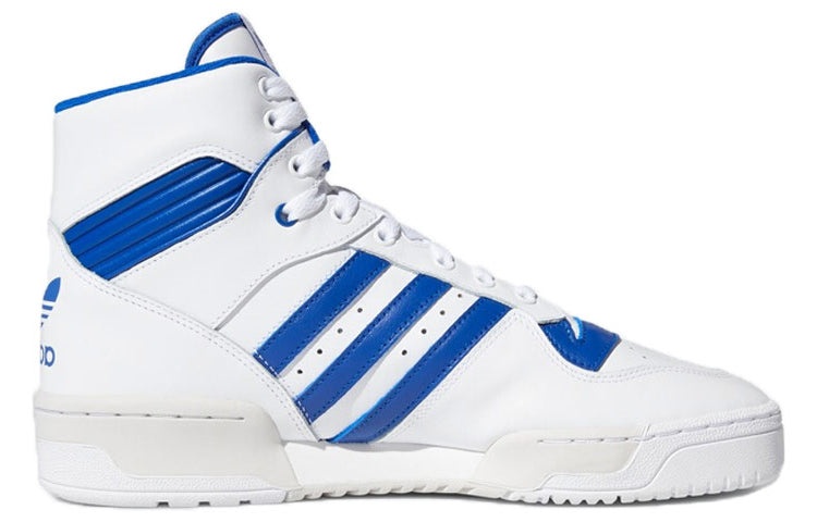 adidas originals Rivalry Retro High Top Skate Shoes White Blue EF6408 - 2