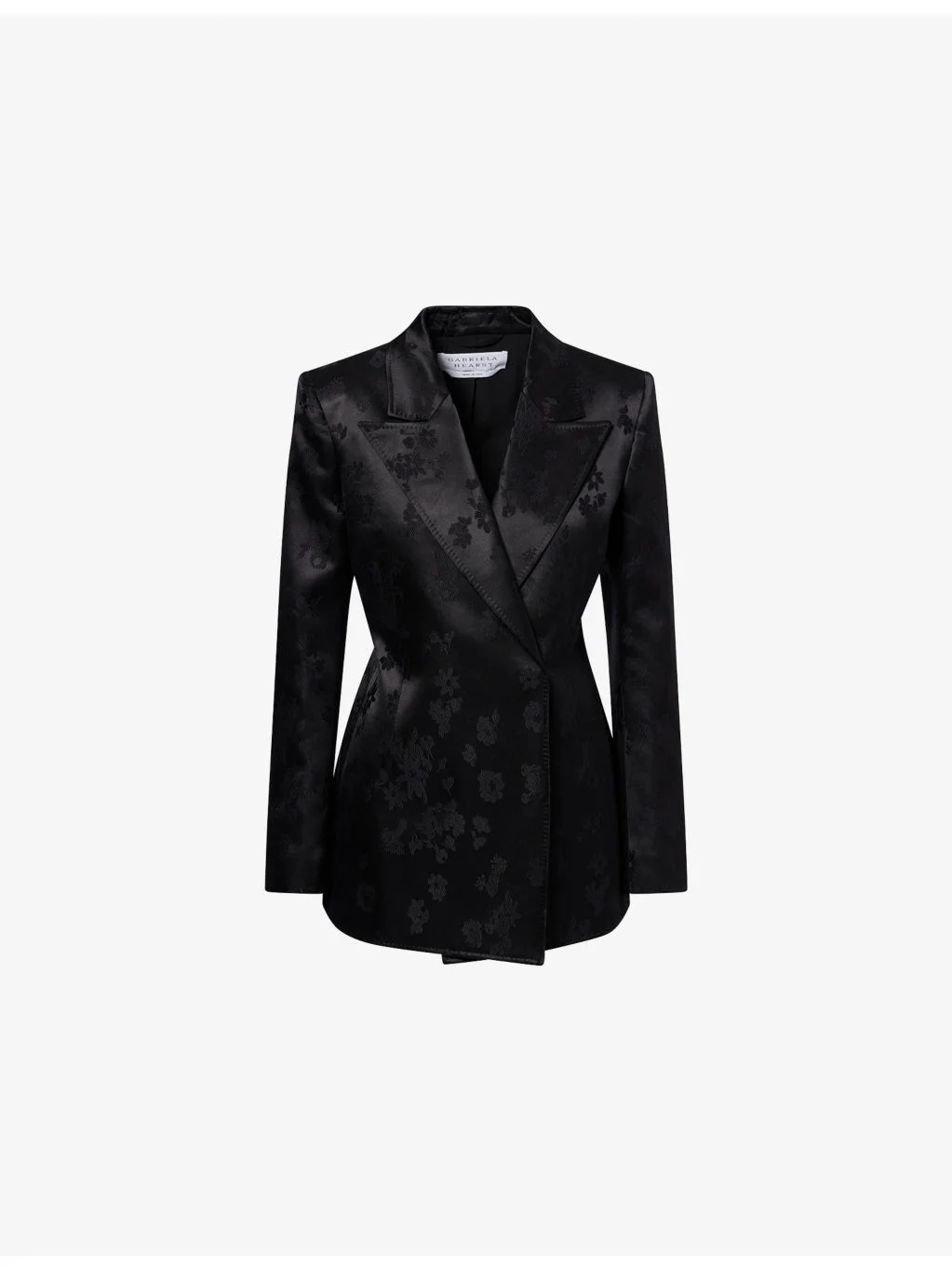 Aleah Textured-Pattern Silk Blazer - 1