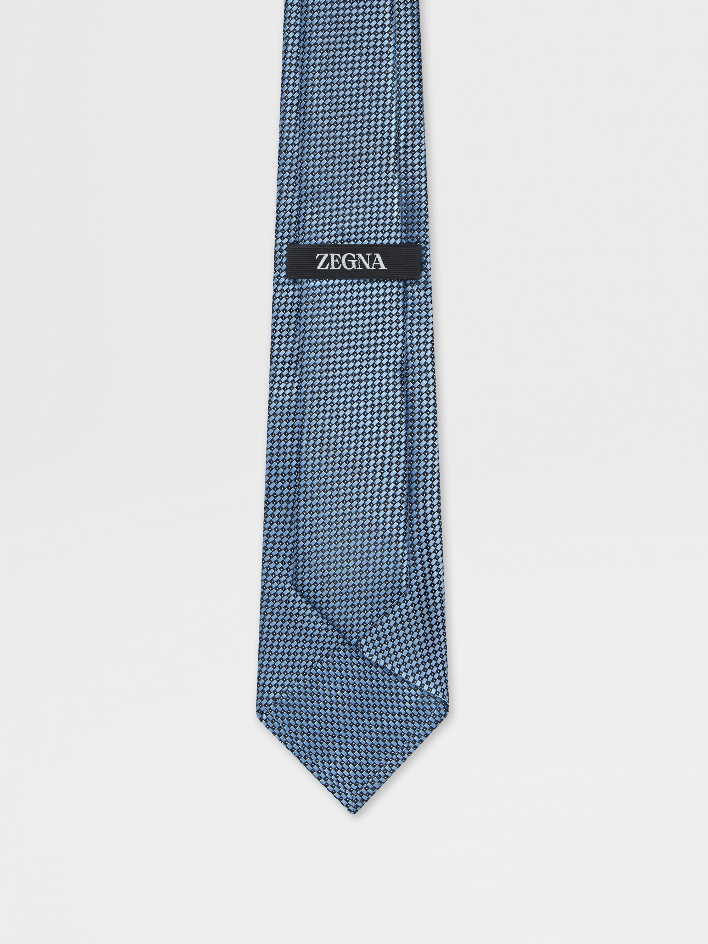 LIGHT BLUE SILK TIE - 3