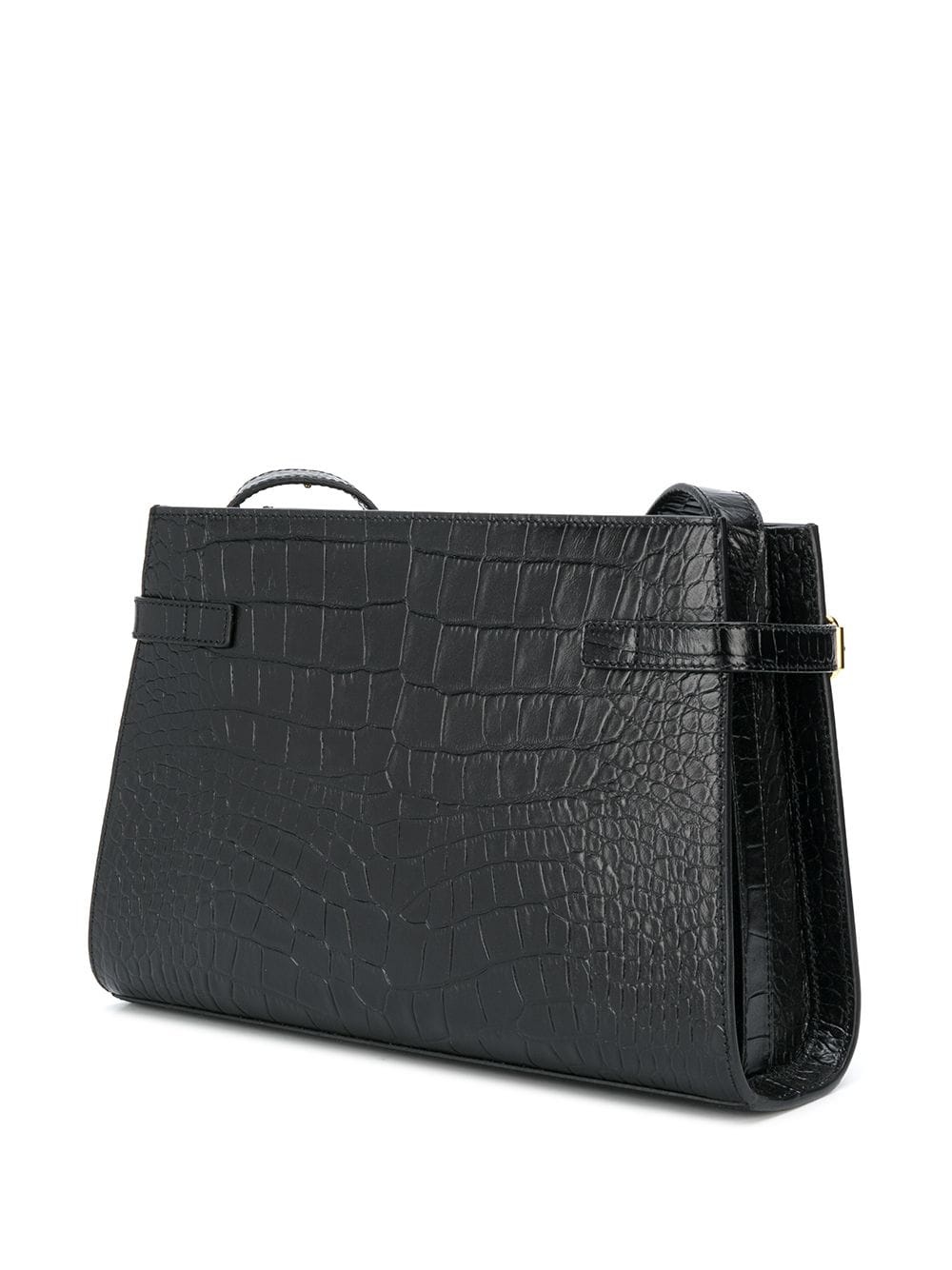 croc-effect shoulder bag - 3