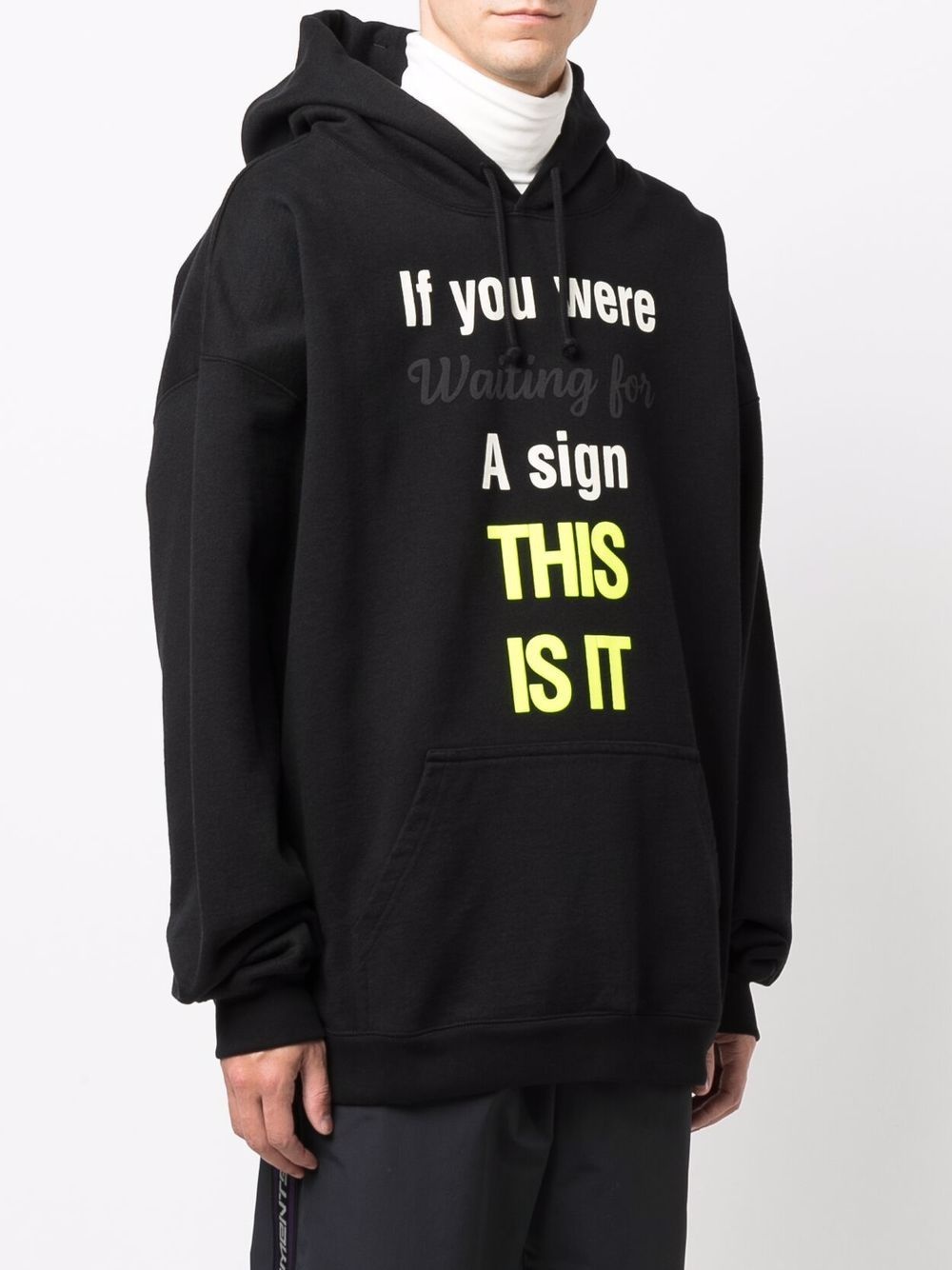 oversized slogan-print hoodie - 4