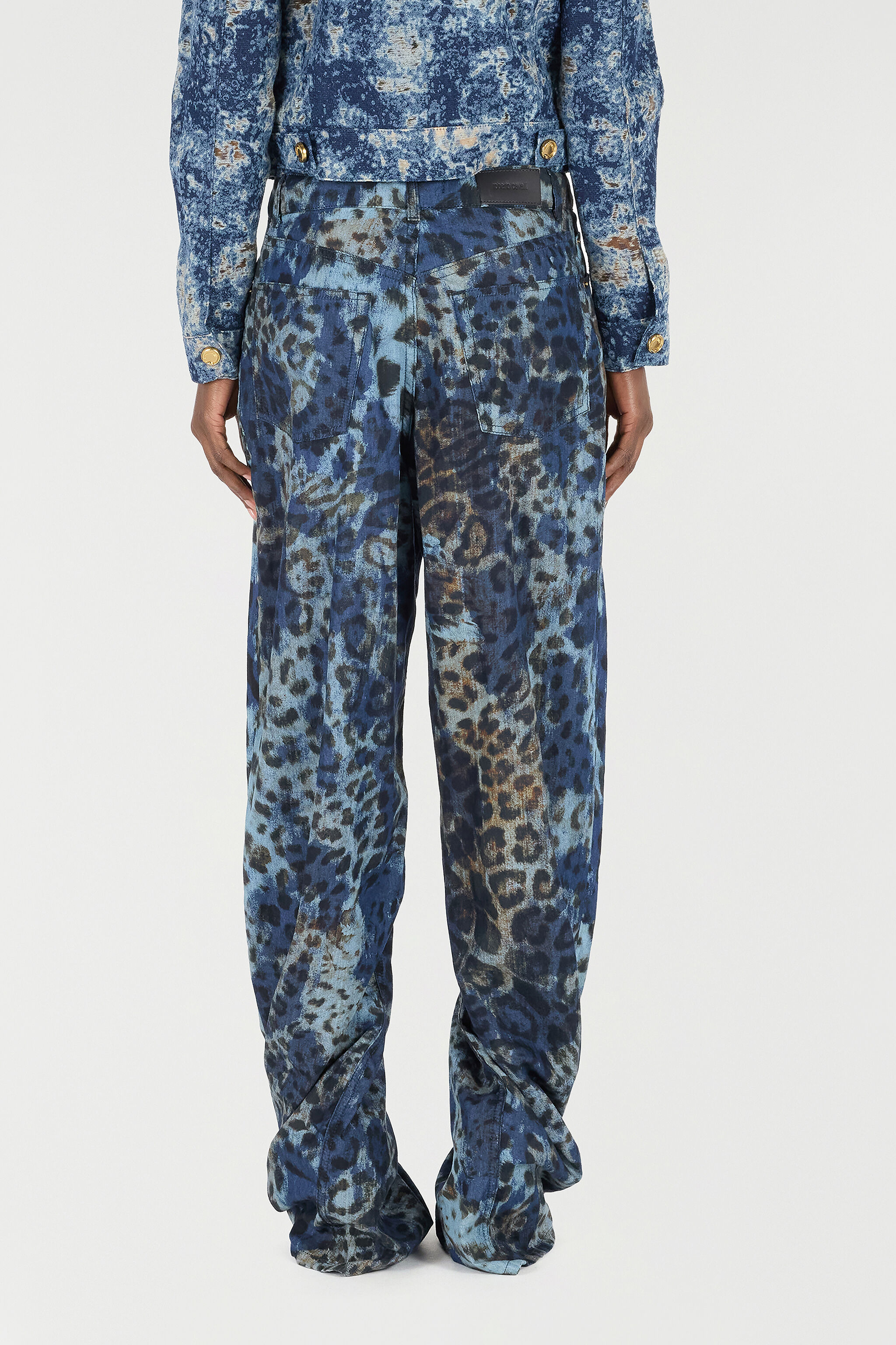 Jeans With Jaguar Skin Print - 4