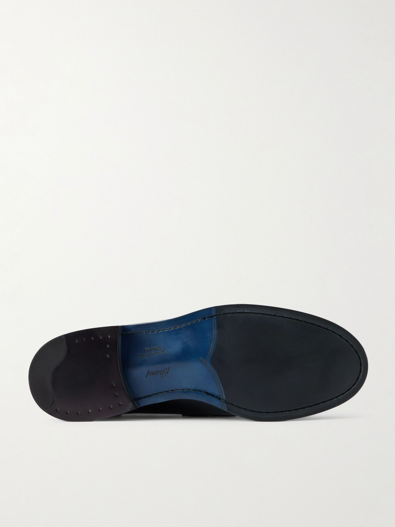 Leather Penny Loafers Black - 3