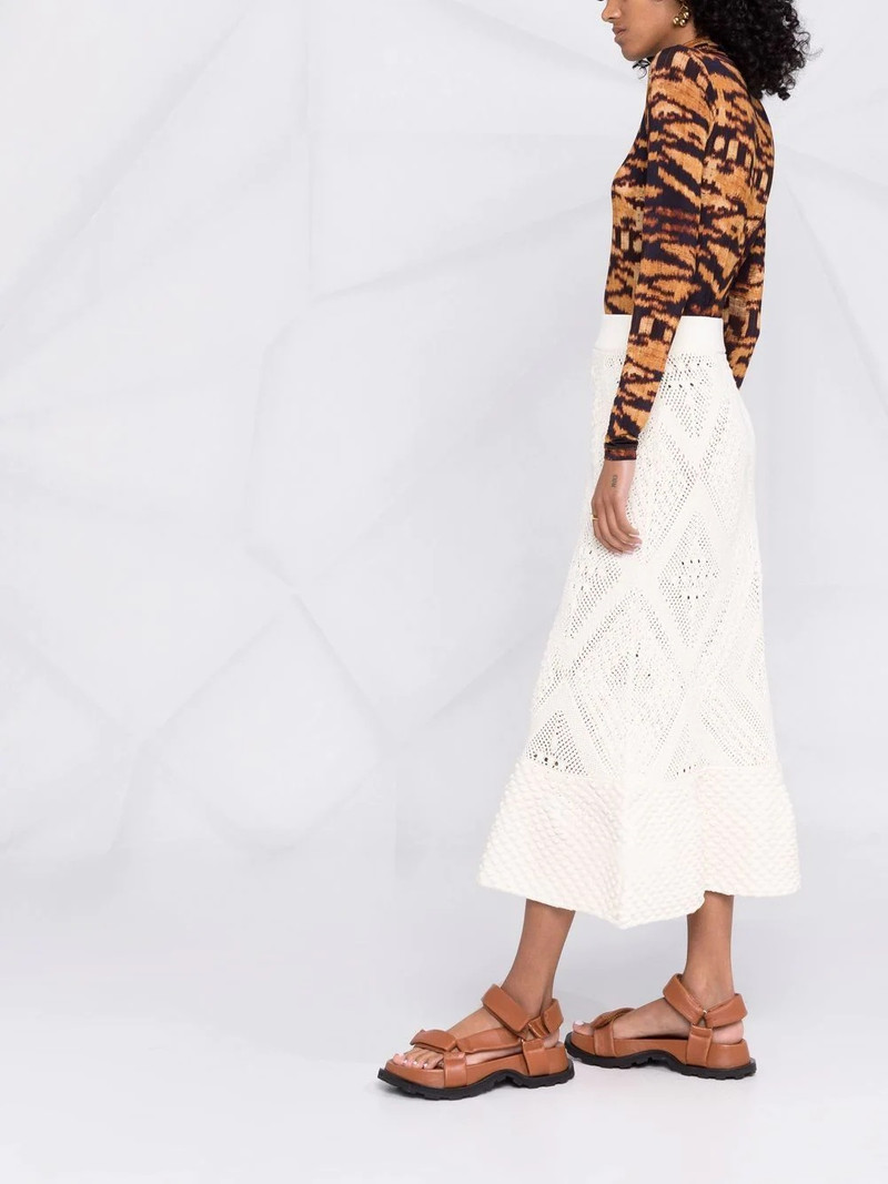 open-knit patterned midi skirt 6