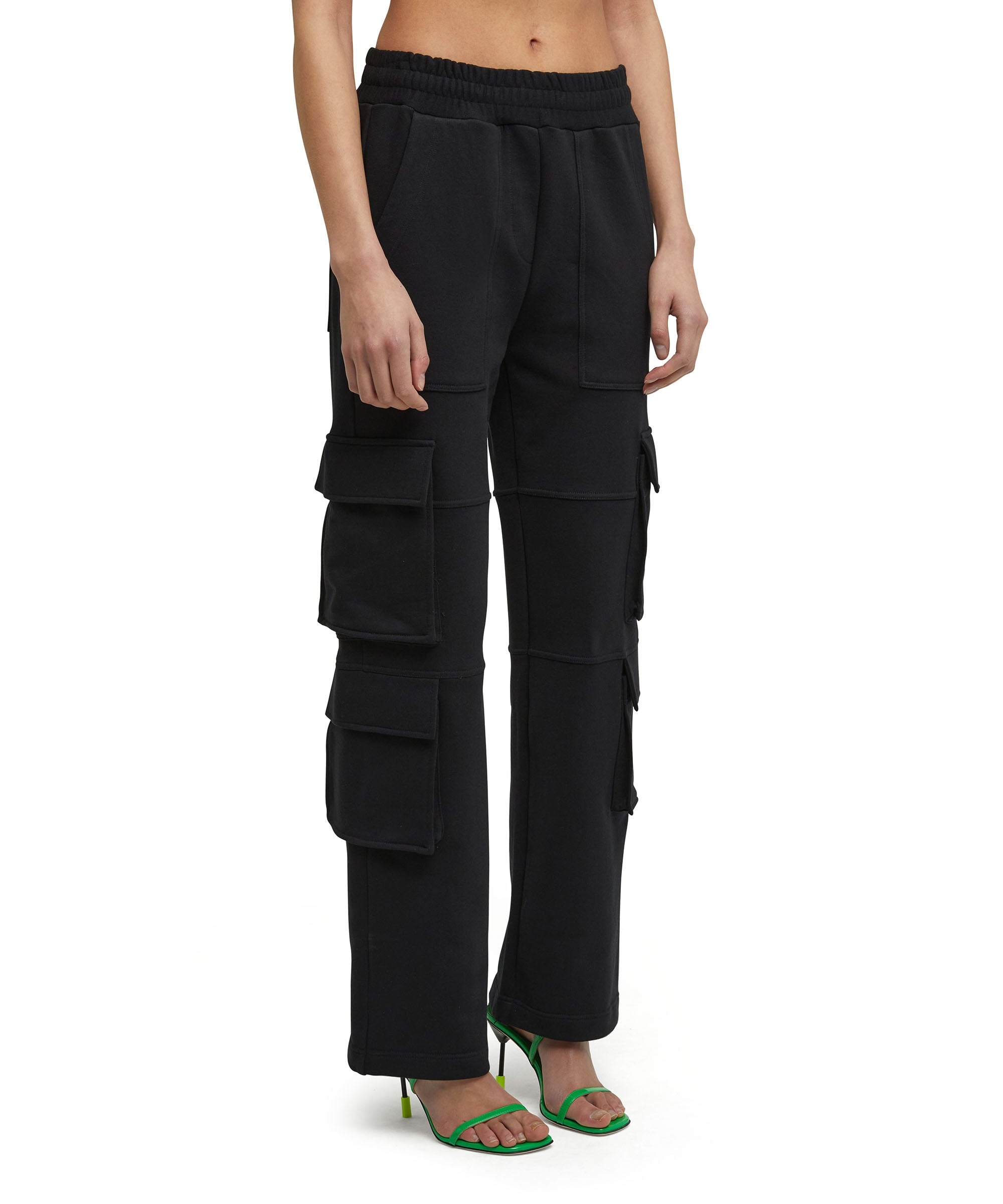 Cotton cargo joggers pants with straight legs - 3