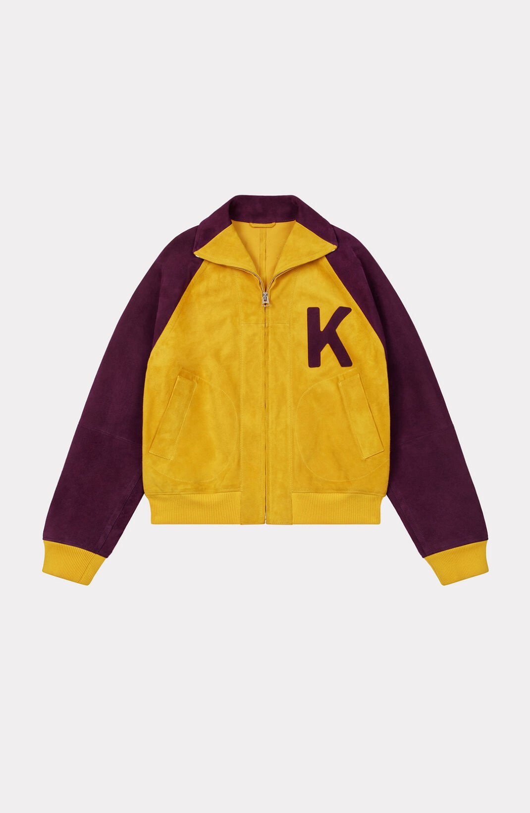 'KENZO Elephant' suede varsity jacket - 1