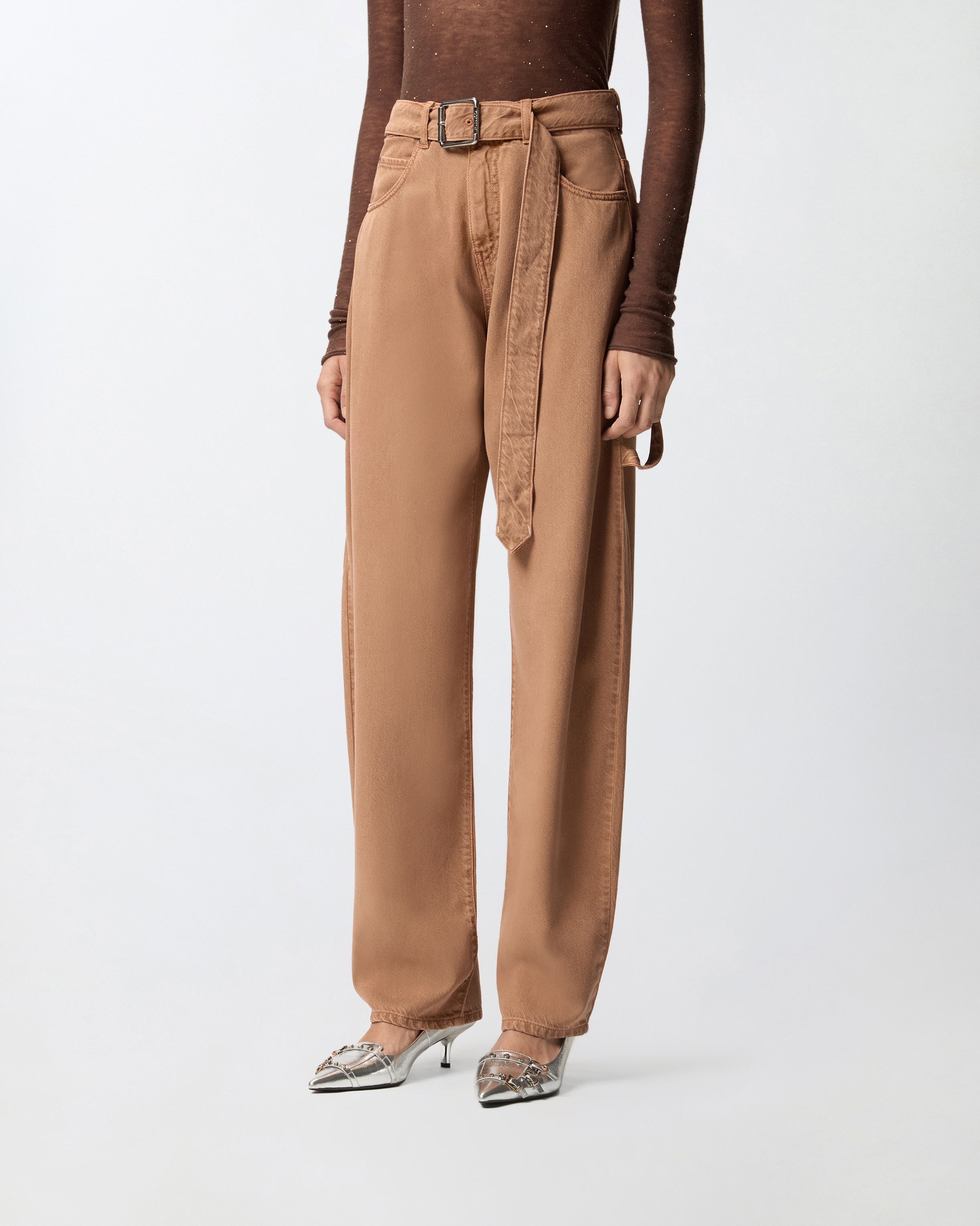 DENIM BALLOON TROUSERS WITH WORKWEAR DETAILS - 3