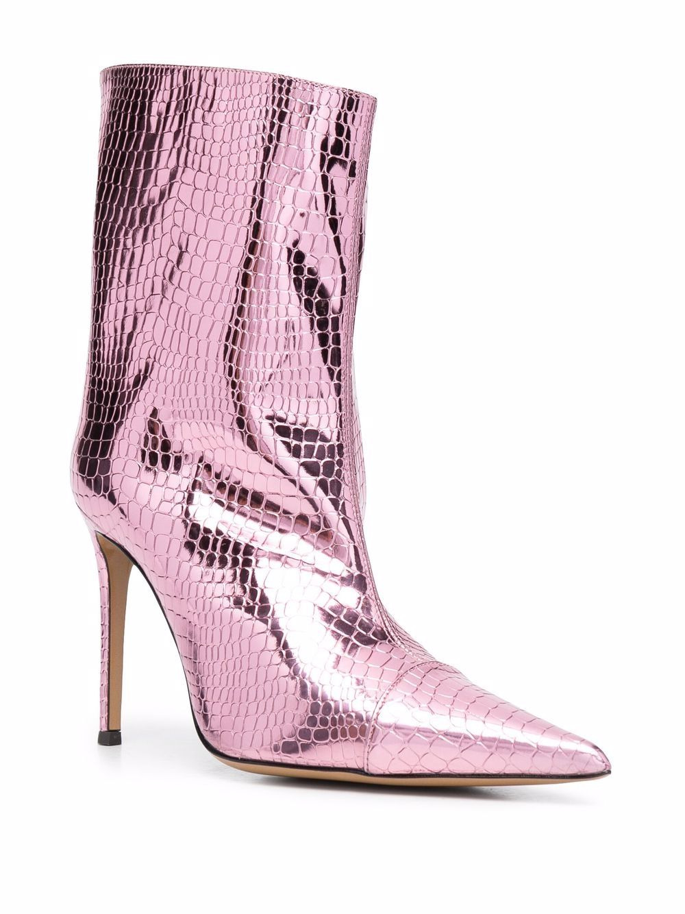 crocodile-effect 105mm ankle boots - 2