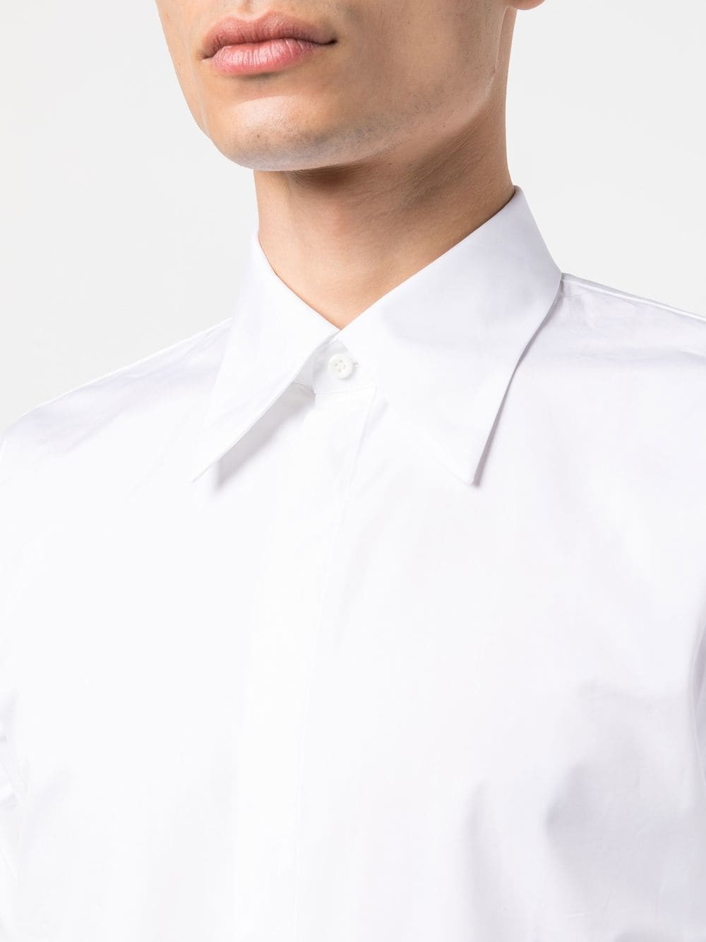 pointed-collar cotton shirt - 5
