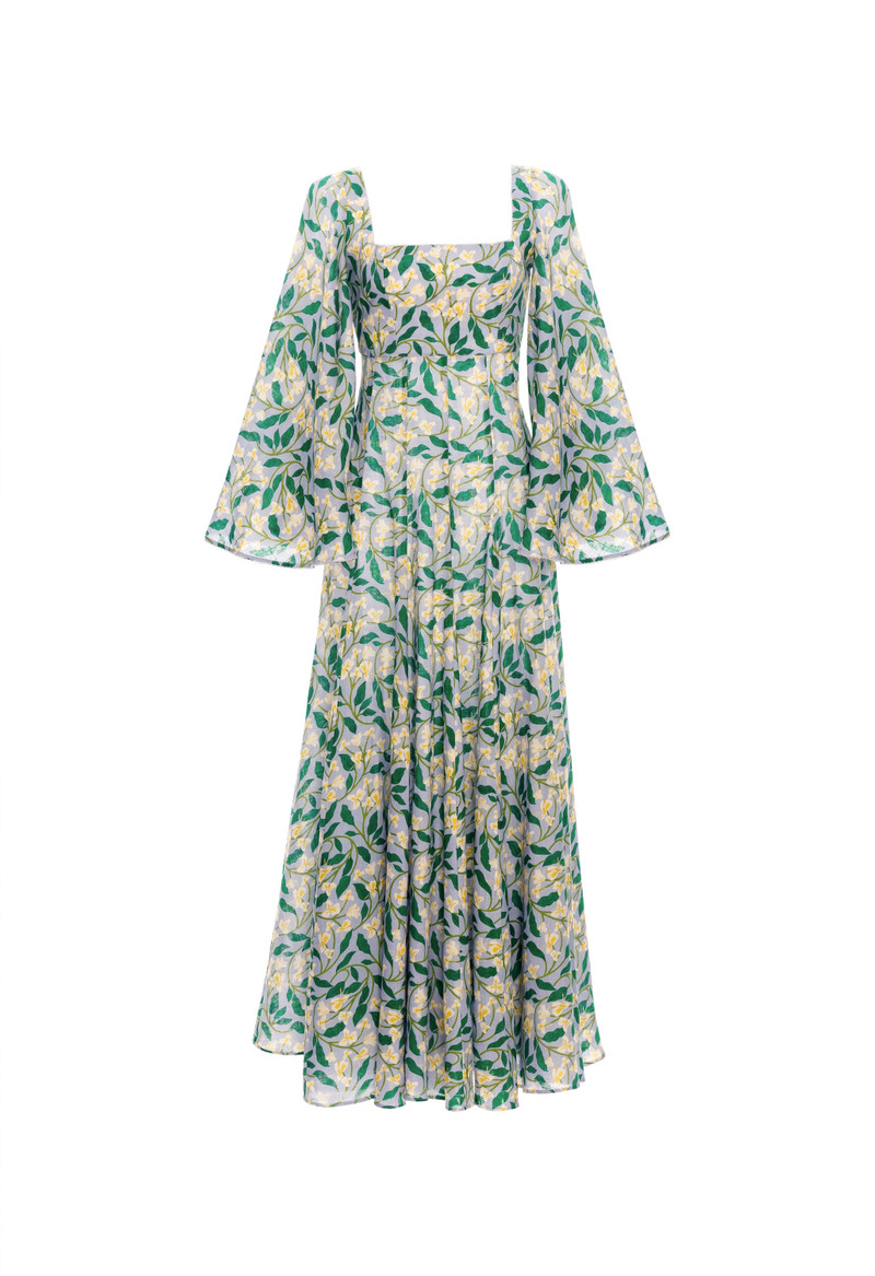 Cumbia Dos Gardenia Celeste Maxi Dress 1