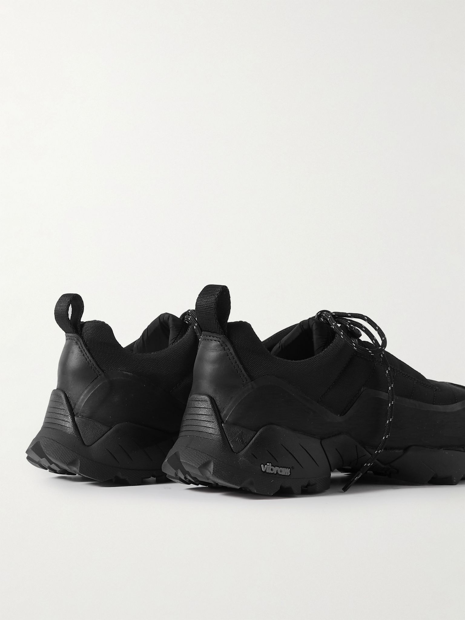 Katharina Rubber and Leather-Trimmed Mesh Hiking Sneakers Black - 4