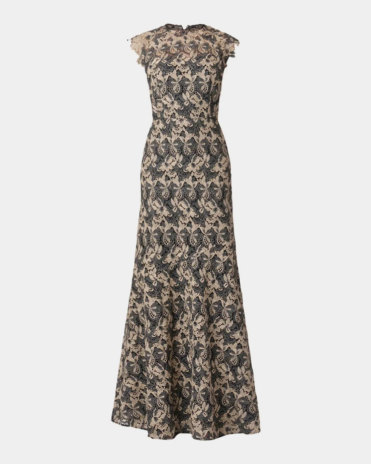Raven Shimmer Lace Mermaid Gown - 1
