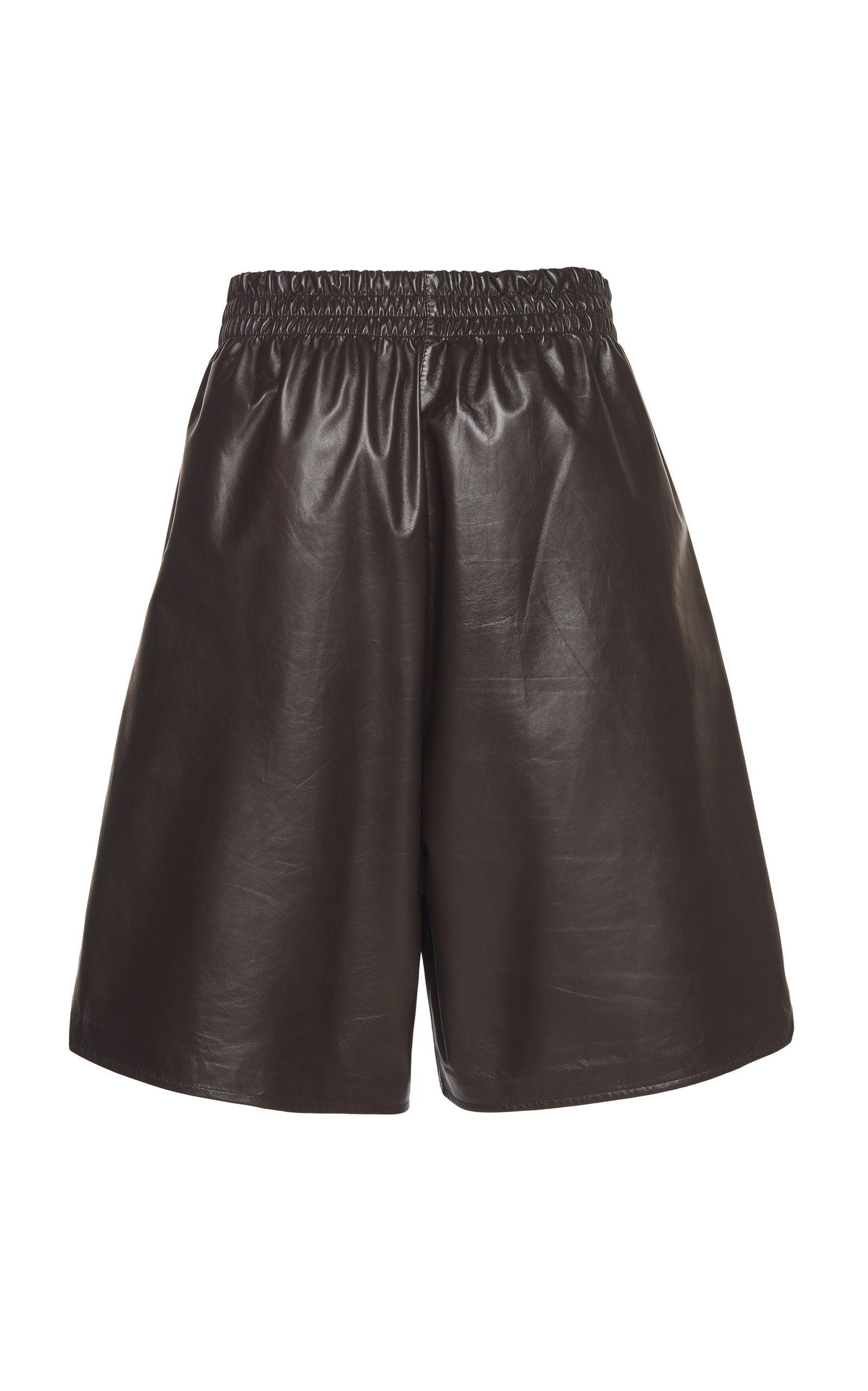 Long Leather Shorts brown - 3