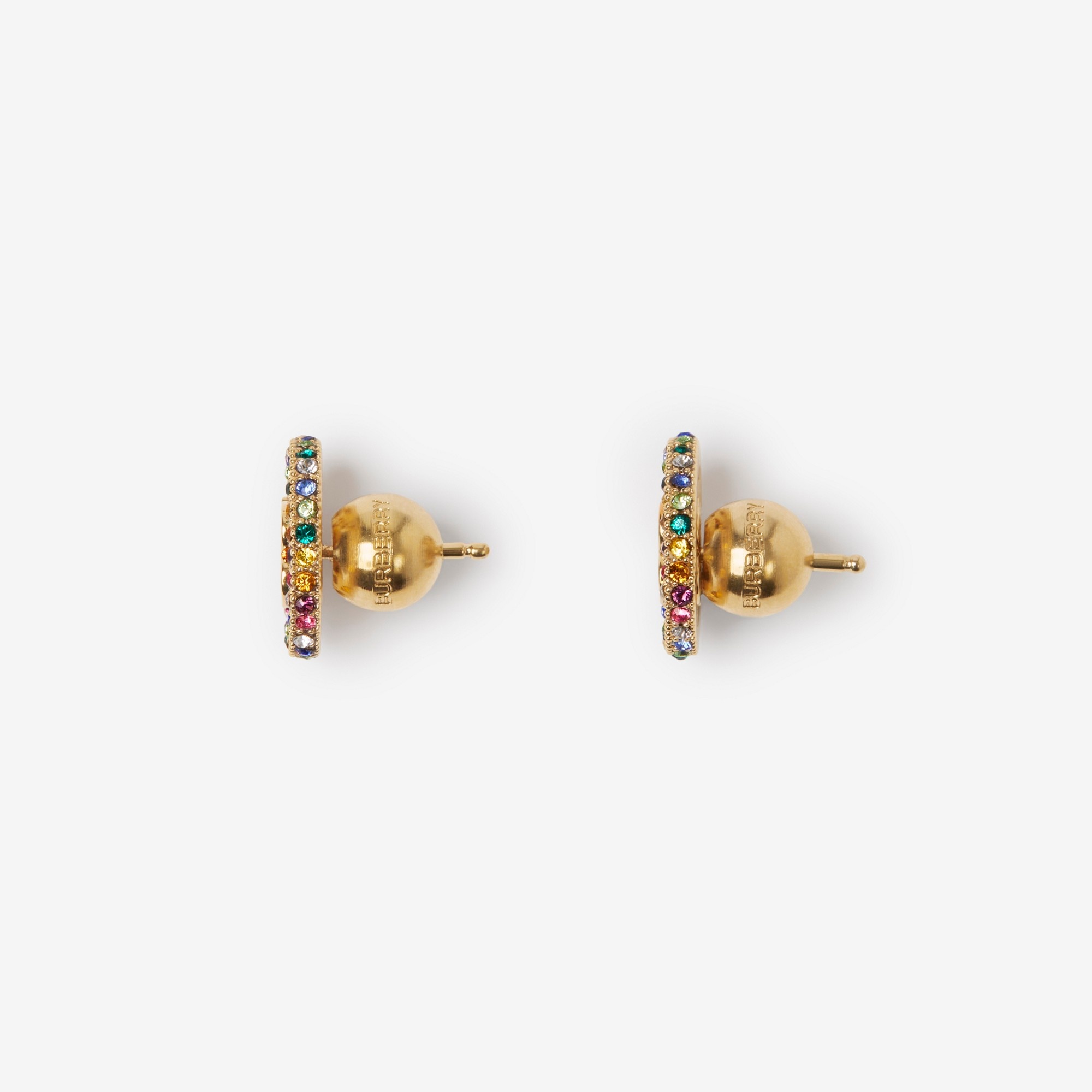 Gold-plated Monogram Motif Earrings - 3