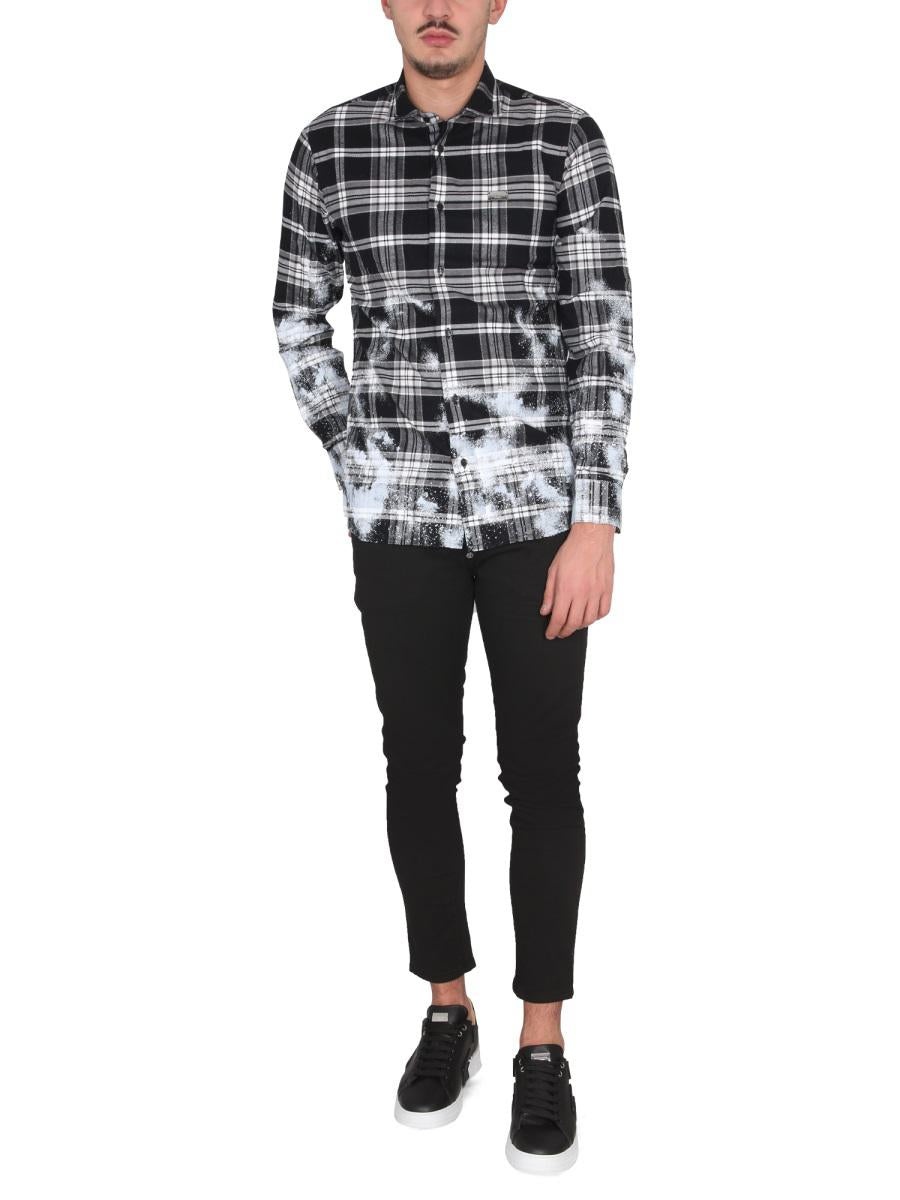 Tシャツ・カットソー PHILIPP PLEIN TARTAN PATTERN SHIRT (AABCMRP1837_PTE003N02) PHILIPP PLEIN PHILIPP PLEIN TARTAN PATTERN SHIRT | baltini