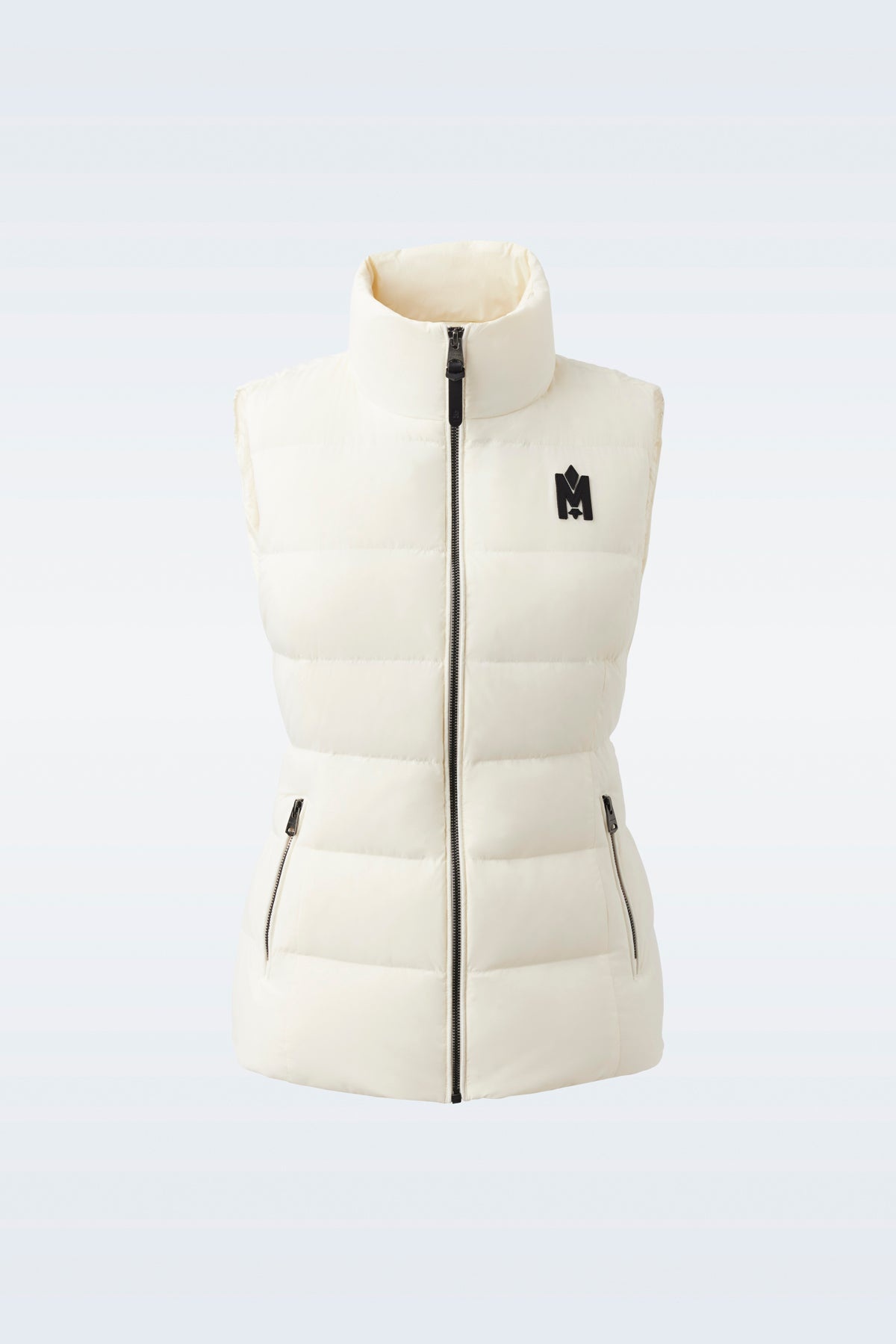 GISELA Stretch light down vest with stand collar - 1