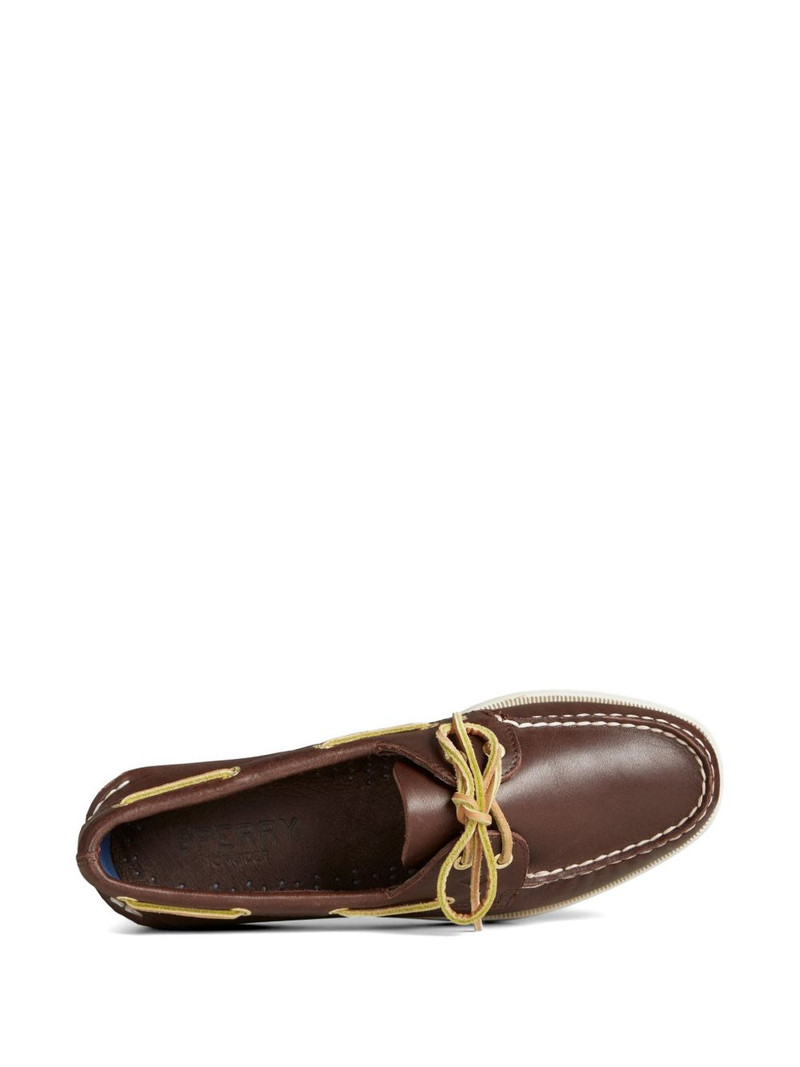 lace-up leather boat shoes 4