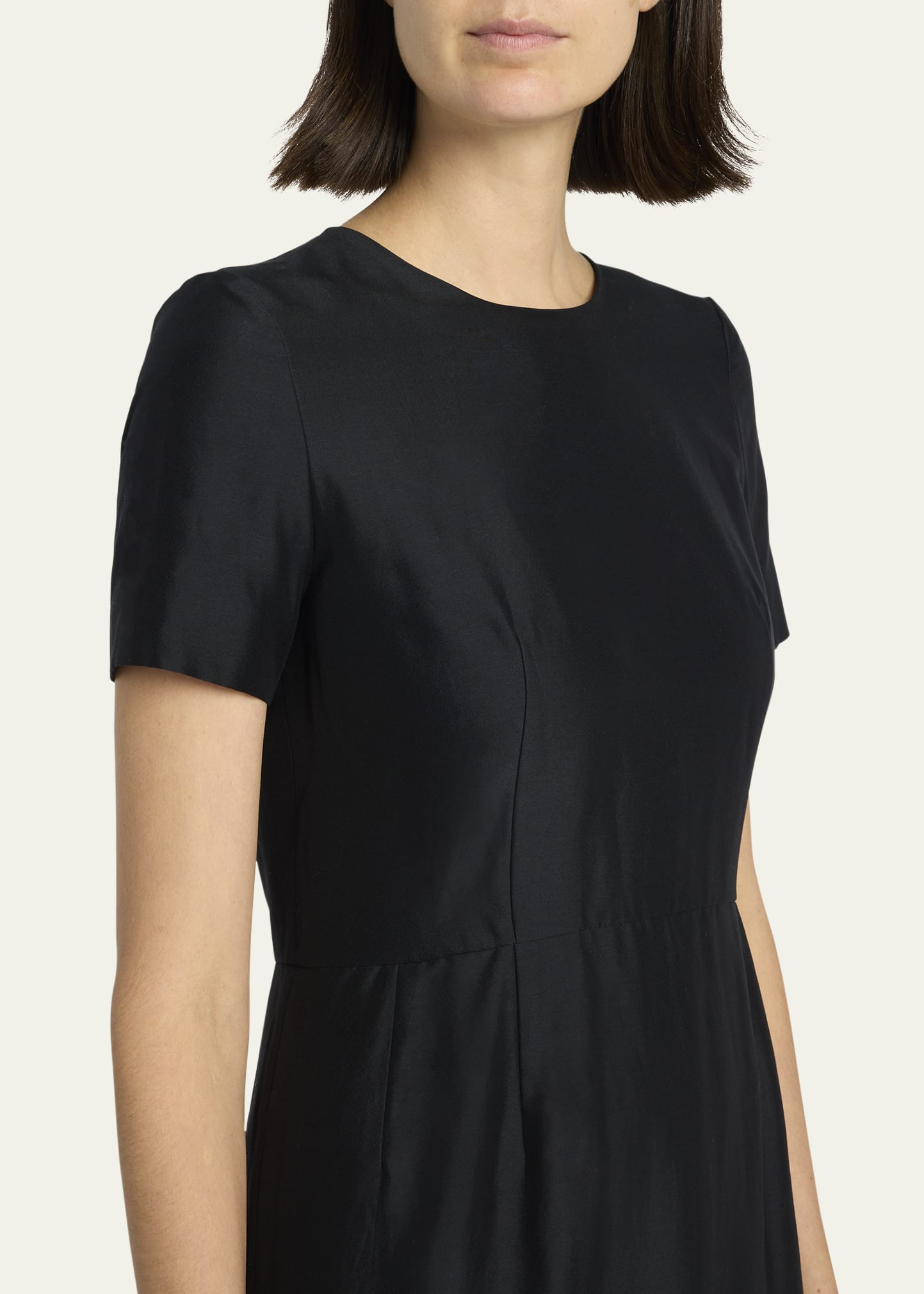 Edmonia Short-Sleeve Cotton-Silk Midi Dress - 5