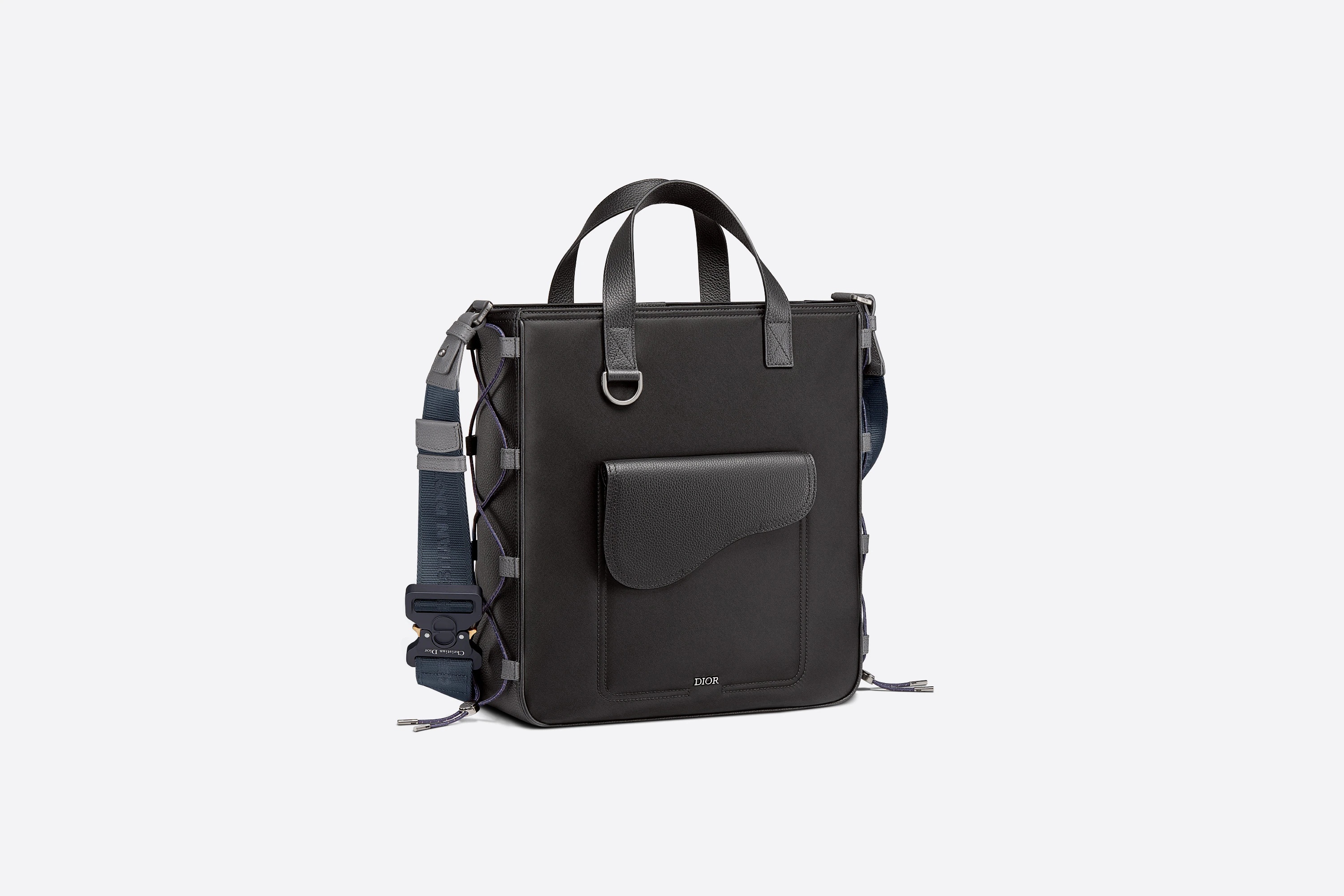 DIOR AND SACAI Saddle Tote with Shoulder Strap - 2