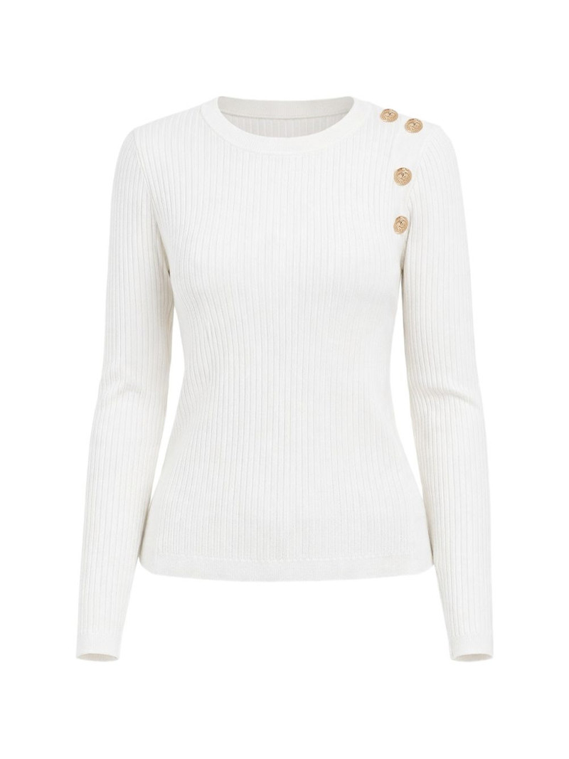 ribbed button sweater 1