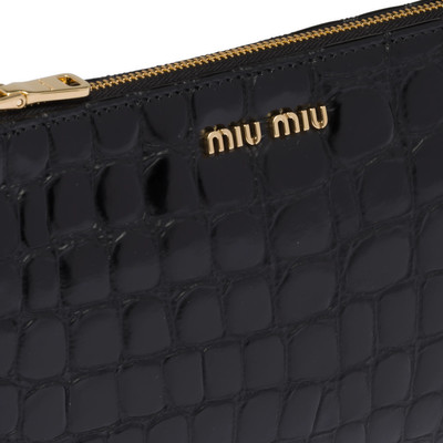 Miu Miu Croco-print leather pouch outlook