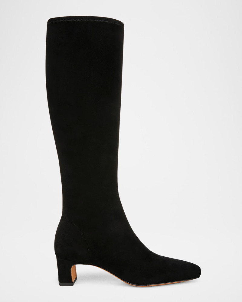 Saira Suede Kitten Knee Boots 1
