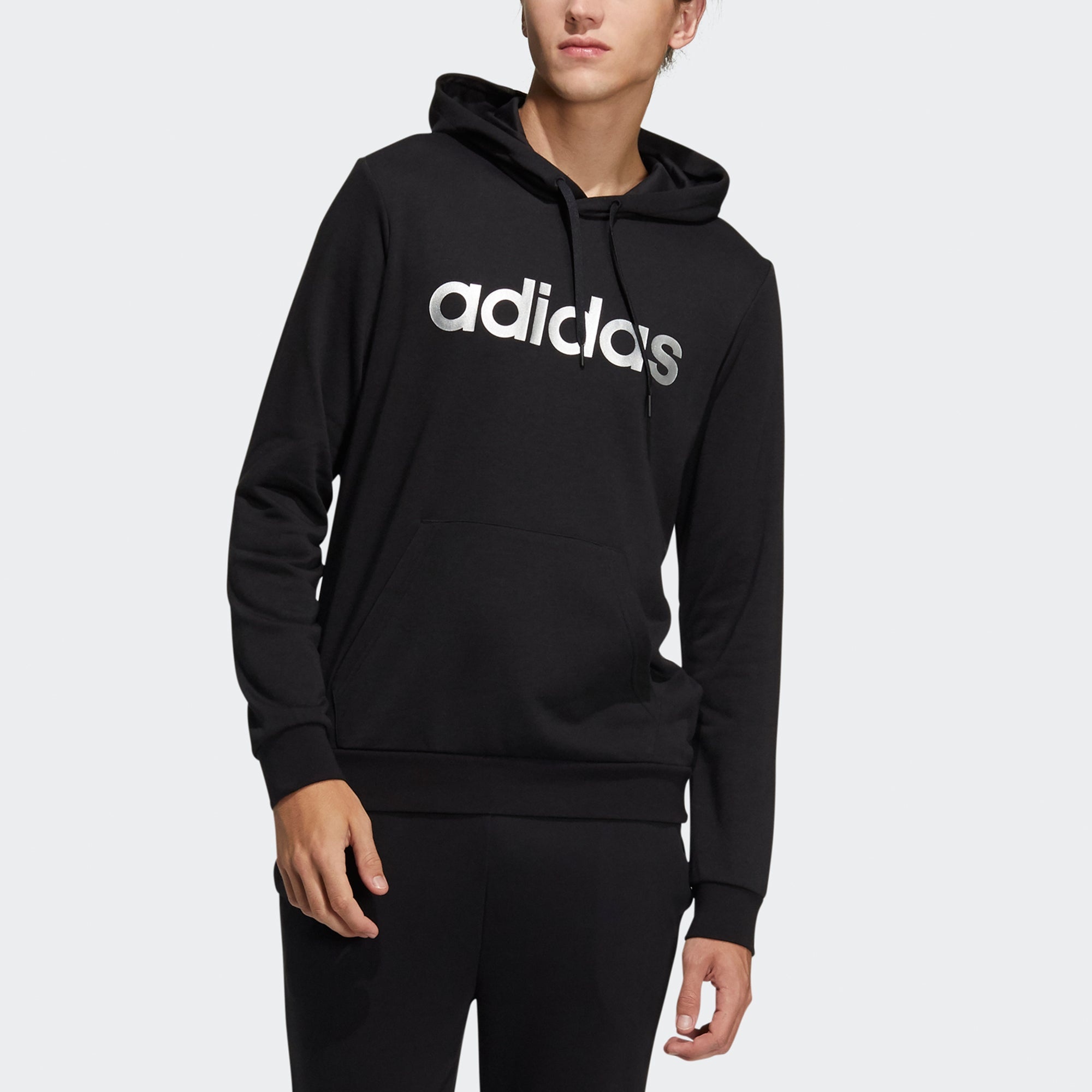 Men's adidas neo Ce Logo Hdy Logo Printing Sports Black H14187 - 2