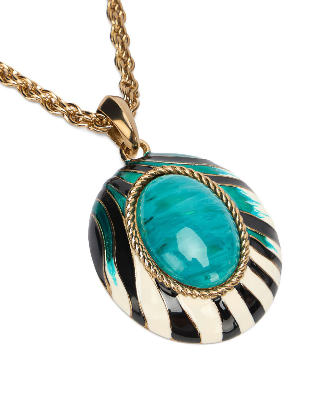 Ray Of Sea-print rope-chain necklace - 5