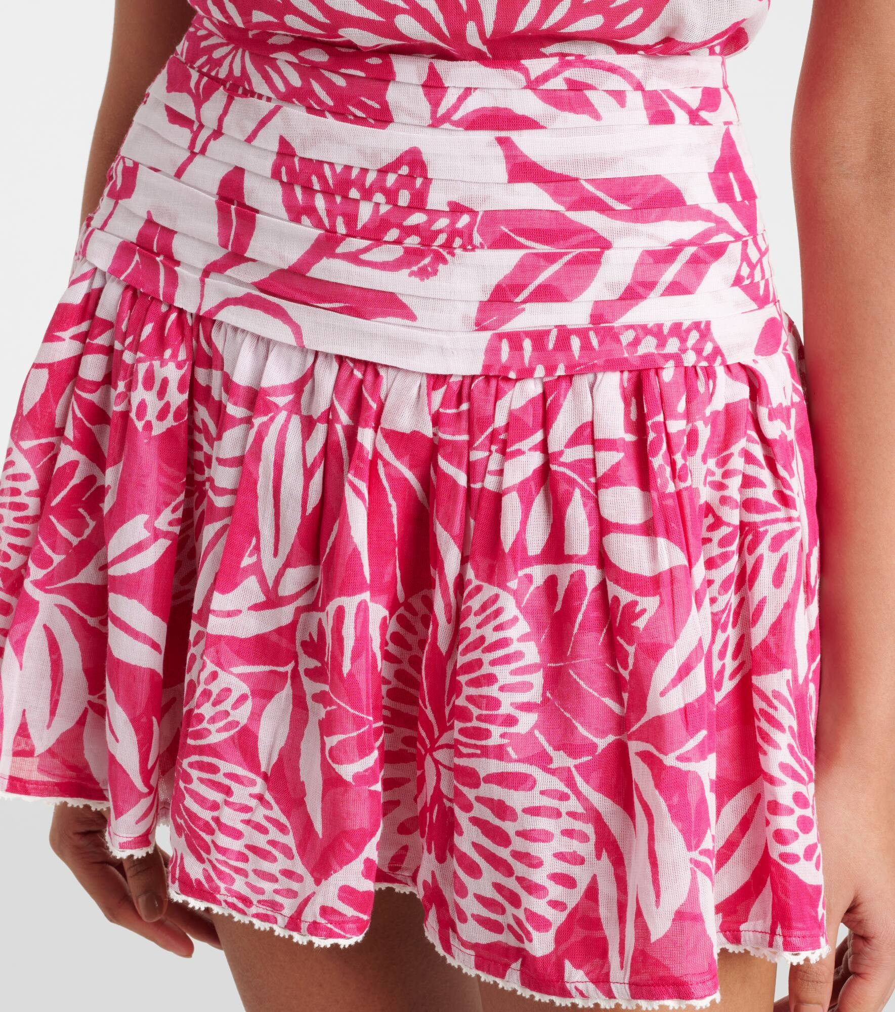 Colleen floral cotton miniskirt - 4