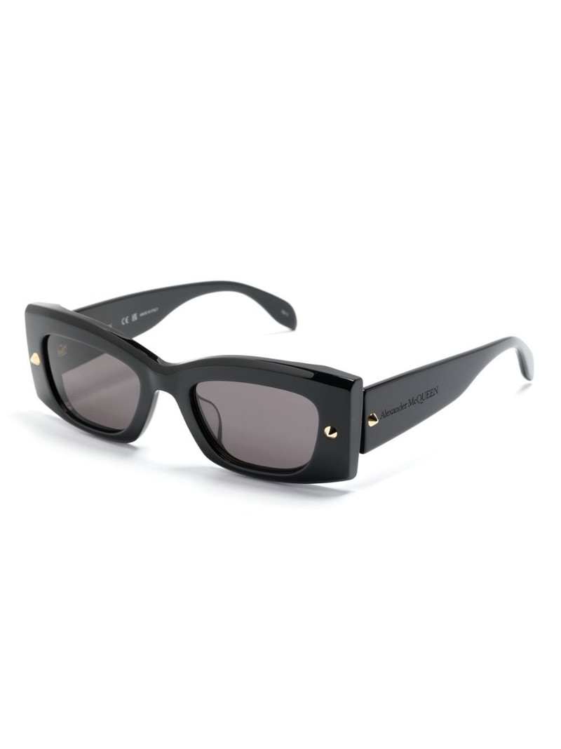 Alexander McQueen Spike Studs rectangle-frame sunglasses outlook