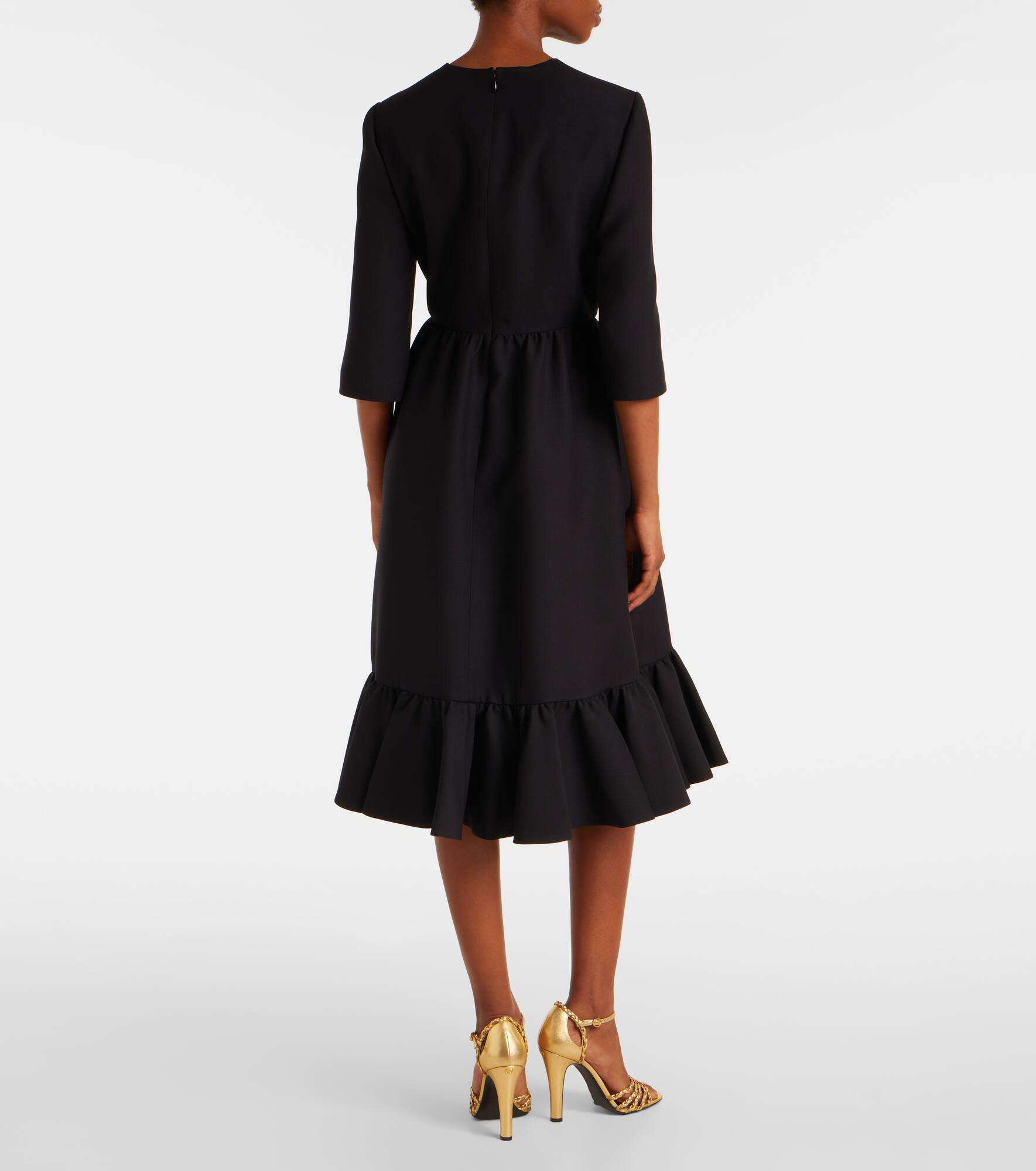Crepe Couture ruffled midi dress - 3