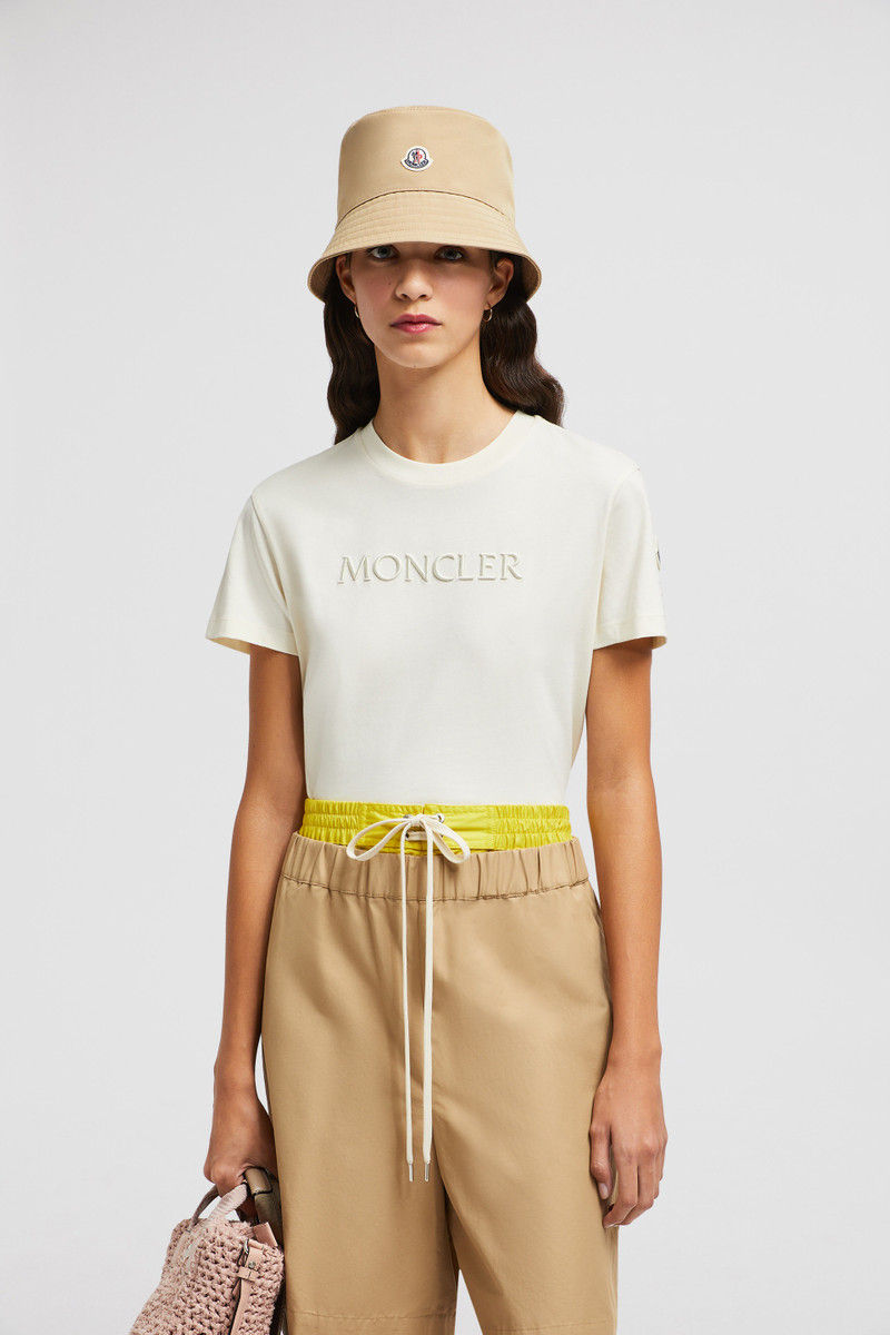 Moncler Embroidered Tonal Logo Cotton T-Shirt outlook