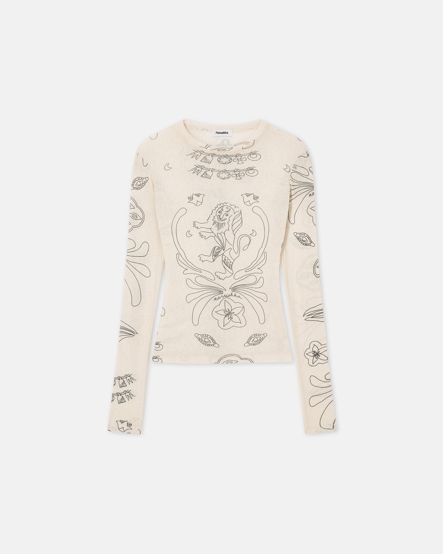 Mesh-Jersey Top - 1