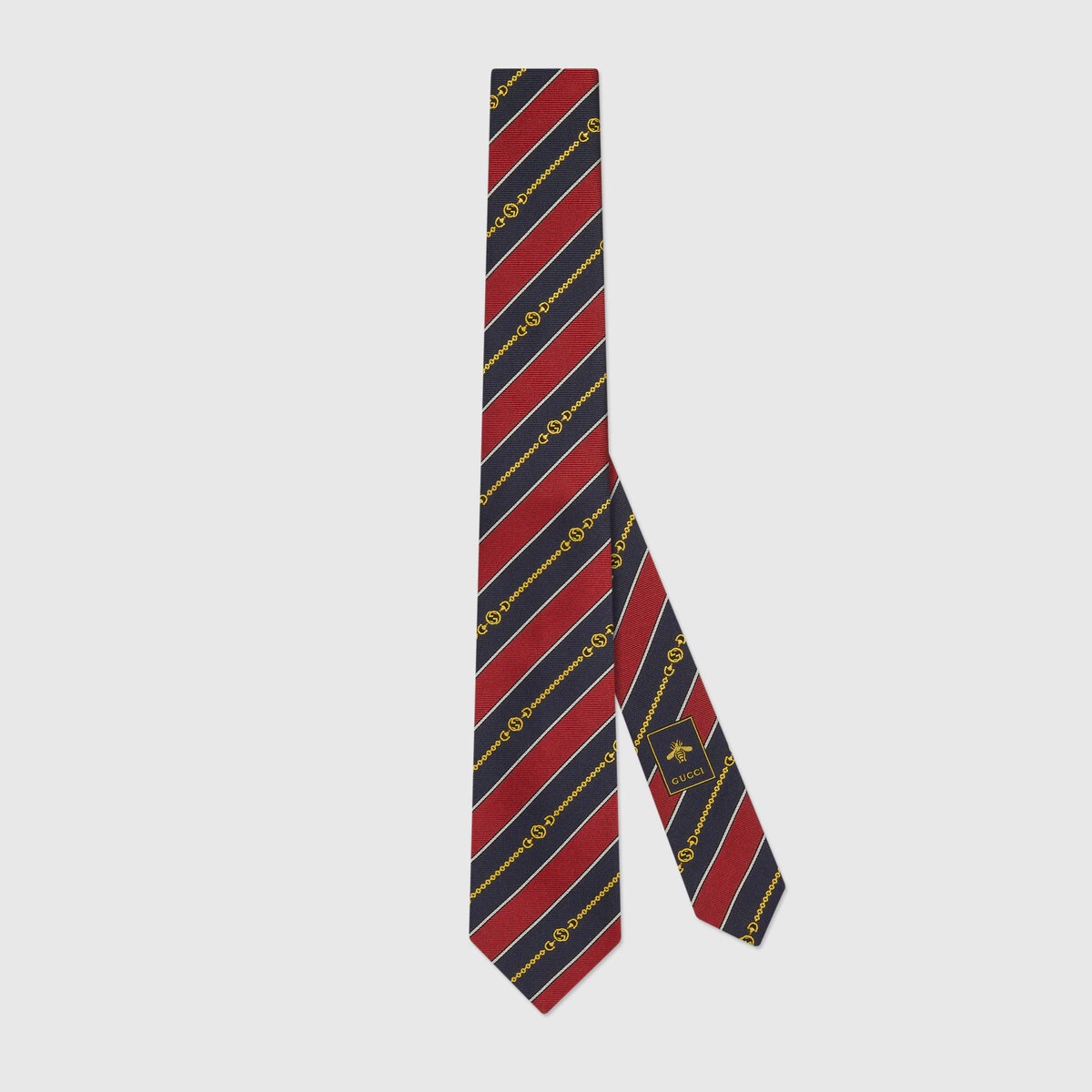 Interlocking G chain jacquard silk tie - 1