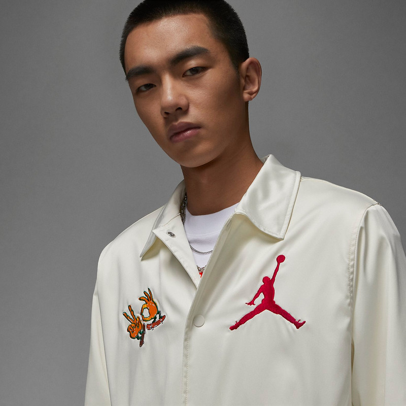 Jordan Air Jordan Coach Jacket 'White' FJ7709-133 outlook