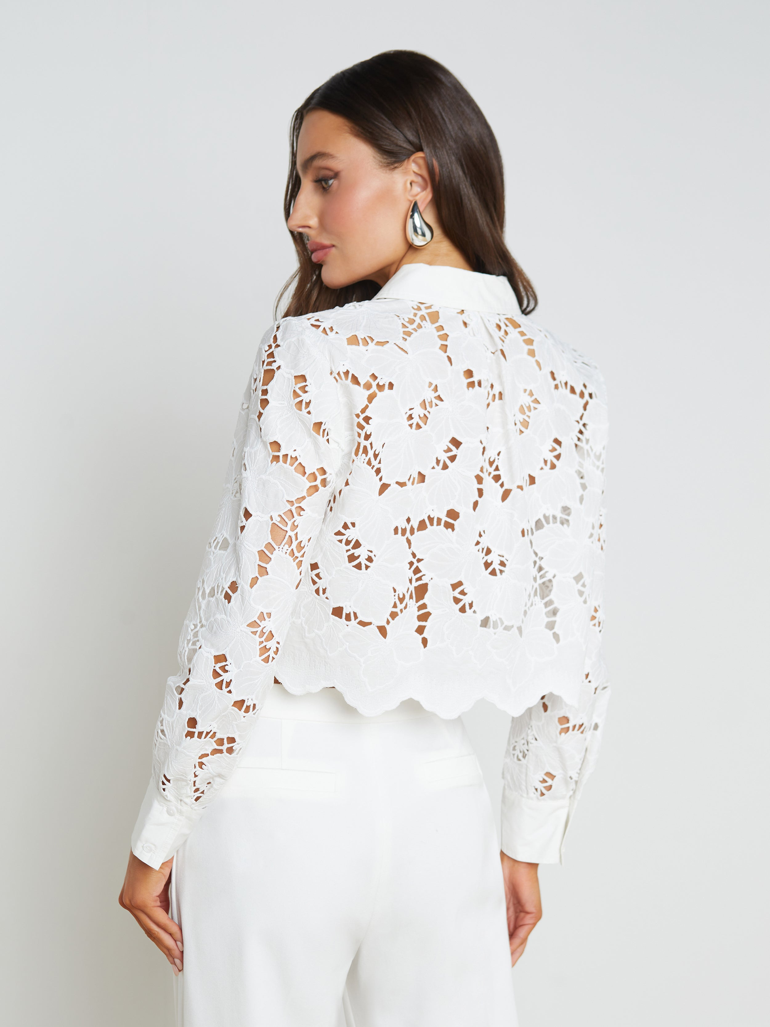 Seychelle Lace Cropped Blouse - 4