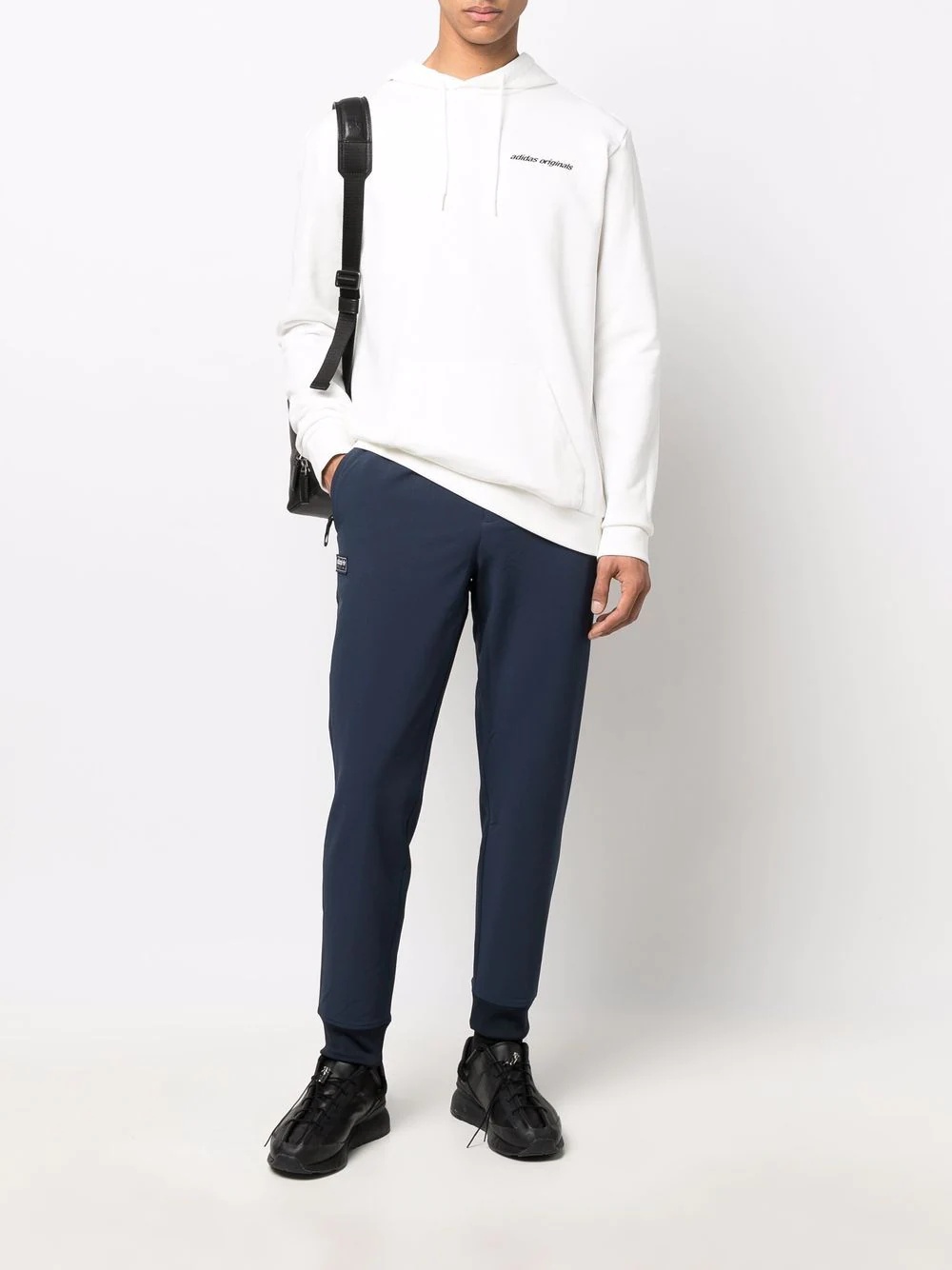 logo-patch tapered trousers - 2