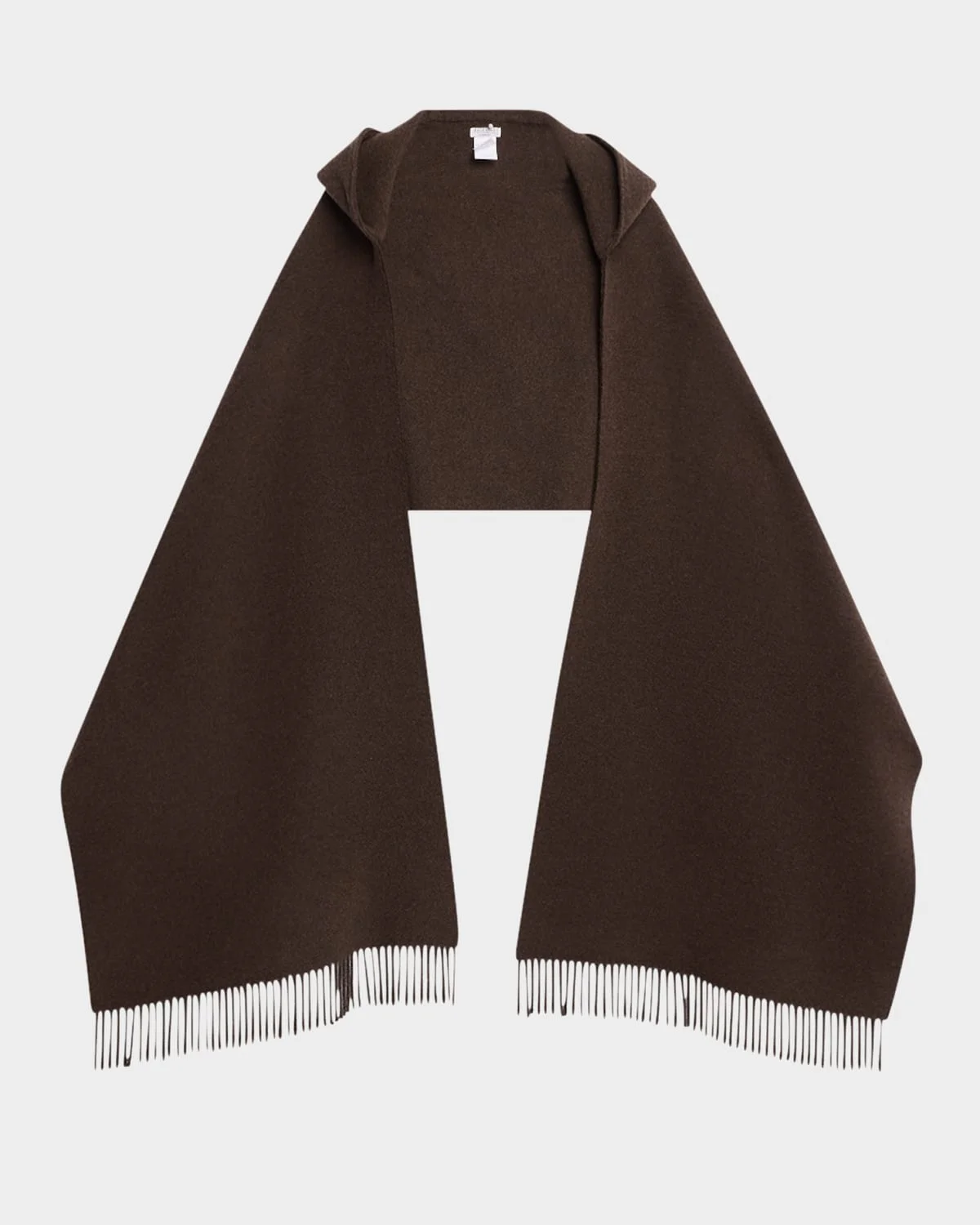 Wool-Cashmere Fringed Cape Scarf - 1