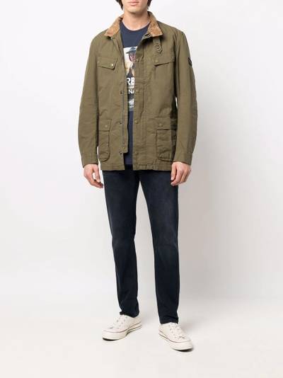 Barbour single-breasted zipped jacket outlook