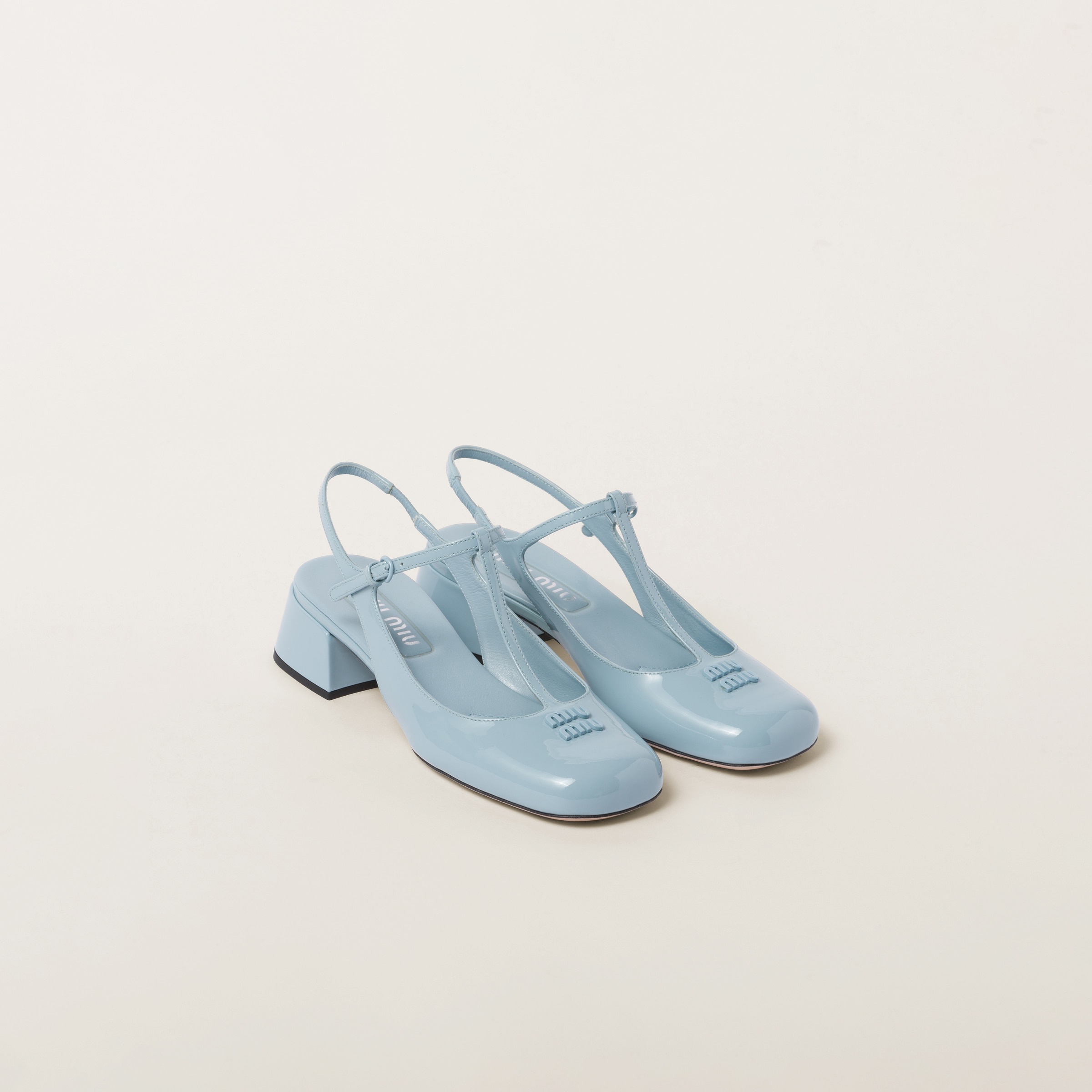 Patent leather slingback pumps - 1