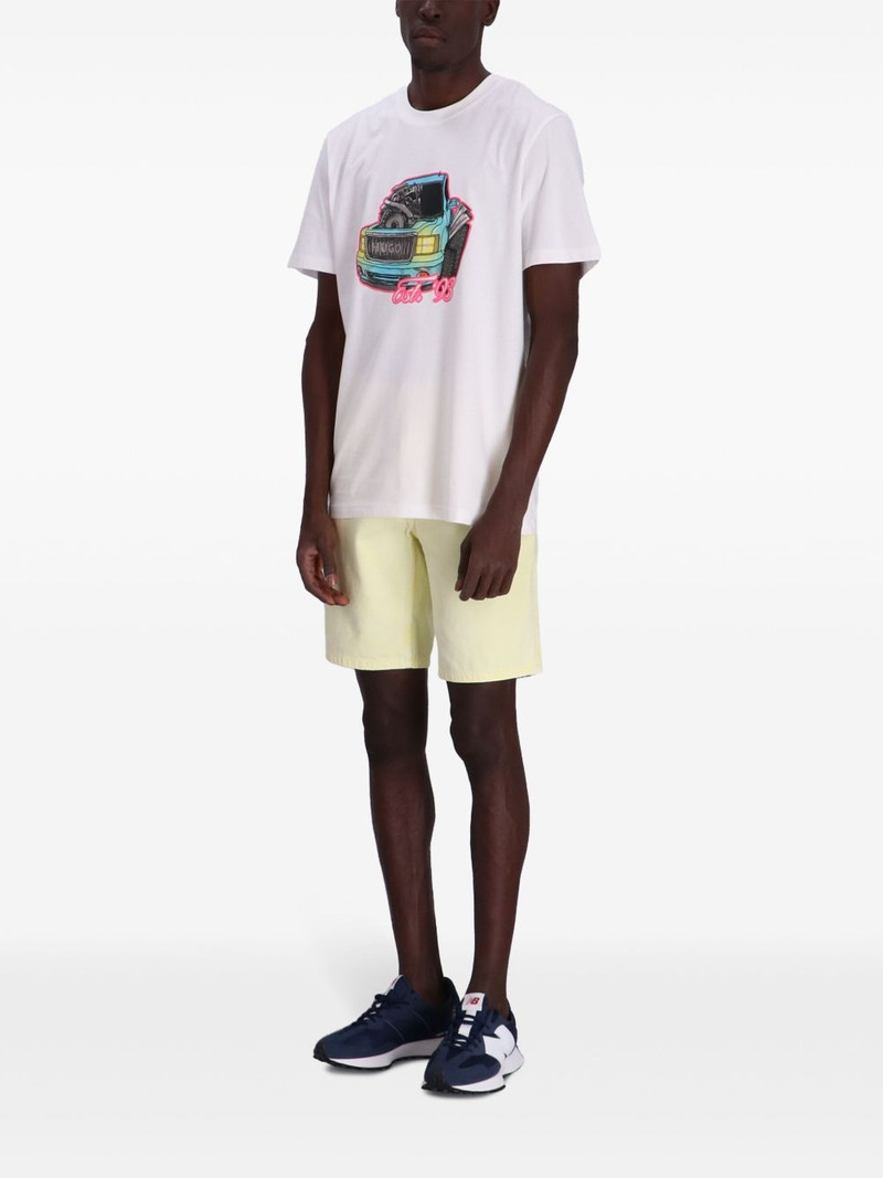 BOSS mid-rise straight-leg denim shorts outlook